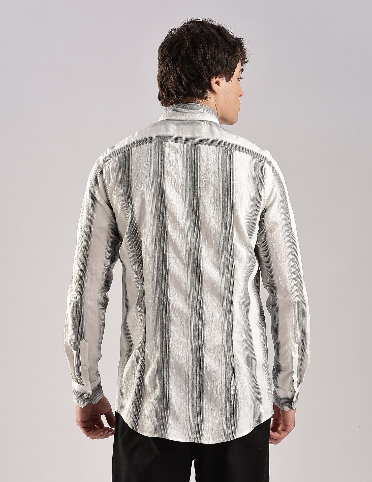 Calvin Klein Jeans Vertical Stripes Slim Fit Plain Woven Shirt