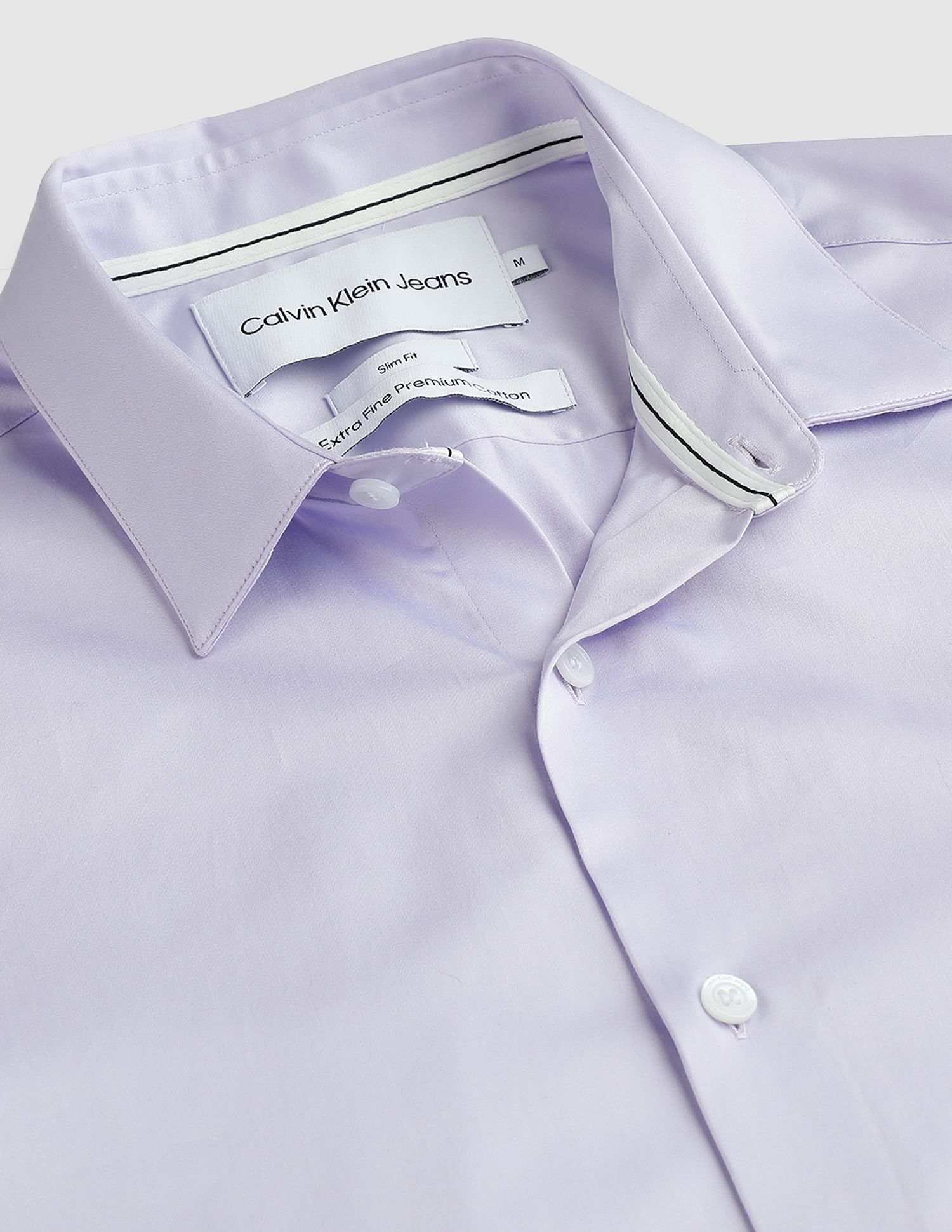 Calvin Klein Jeans Stretch Satin Slim Fit Shirt