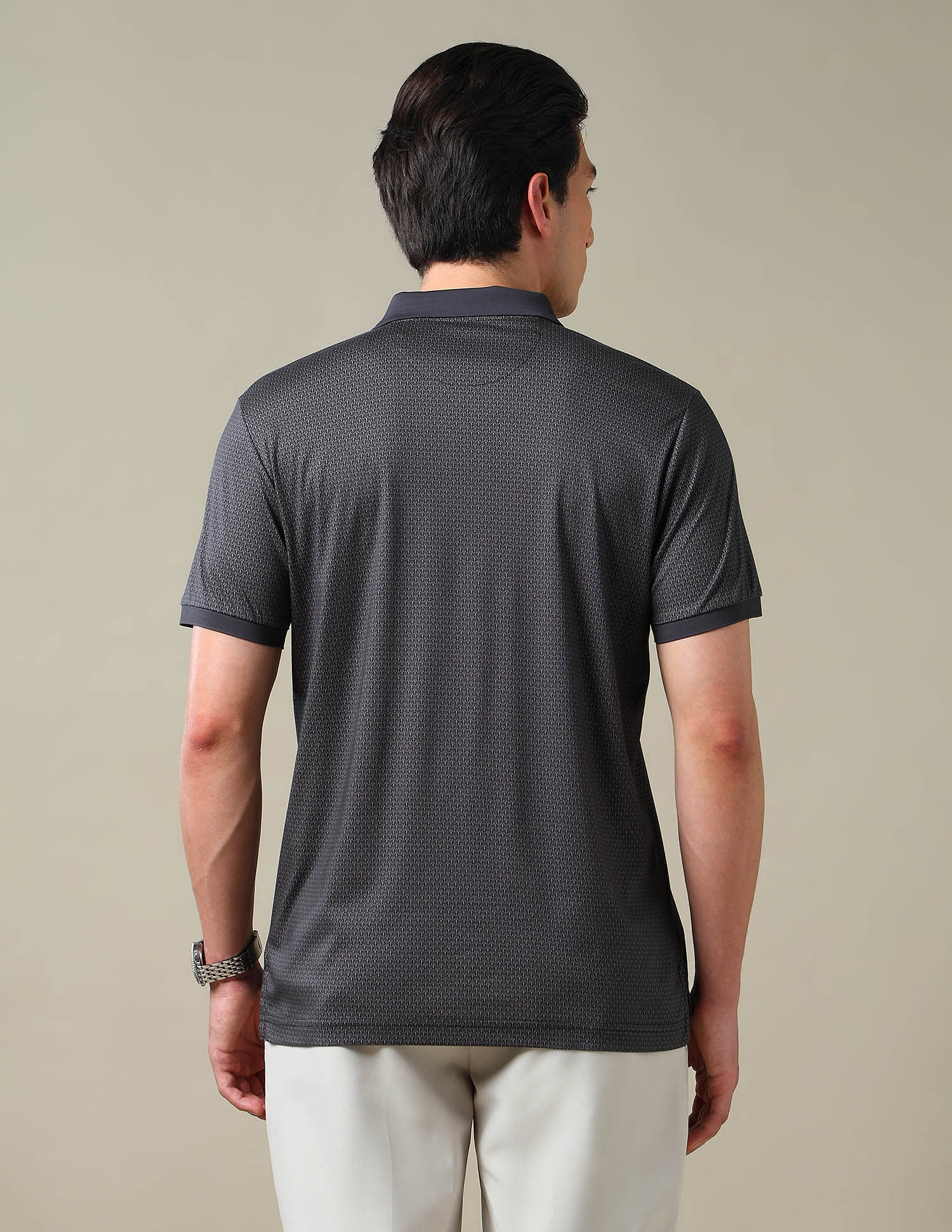 Arrow Geometric Printed Pure Cotton 1851 Polo Shirt