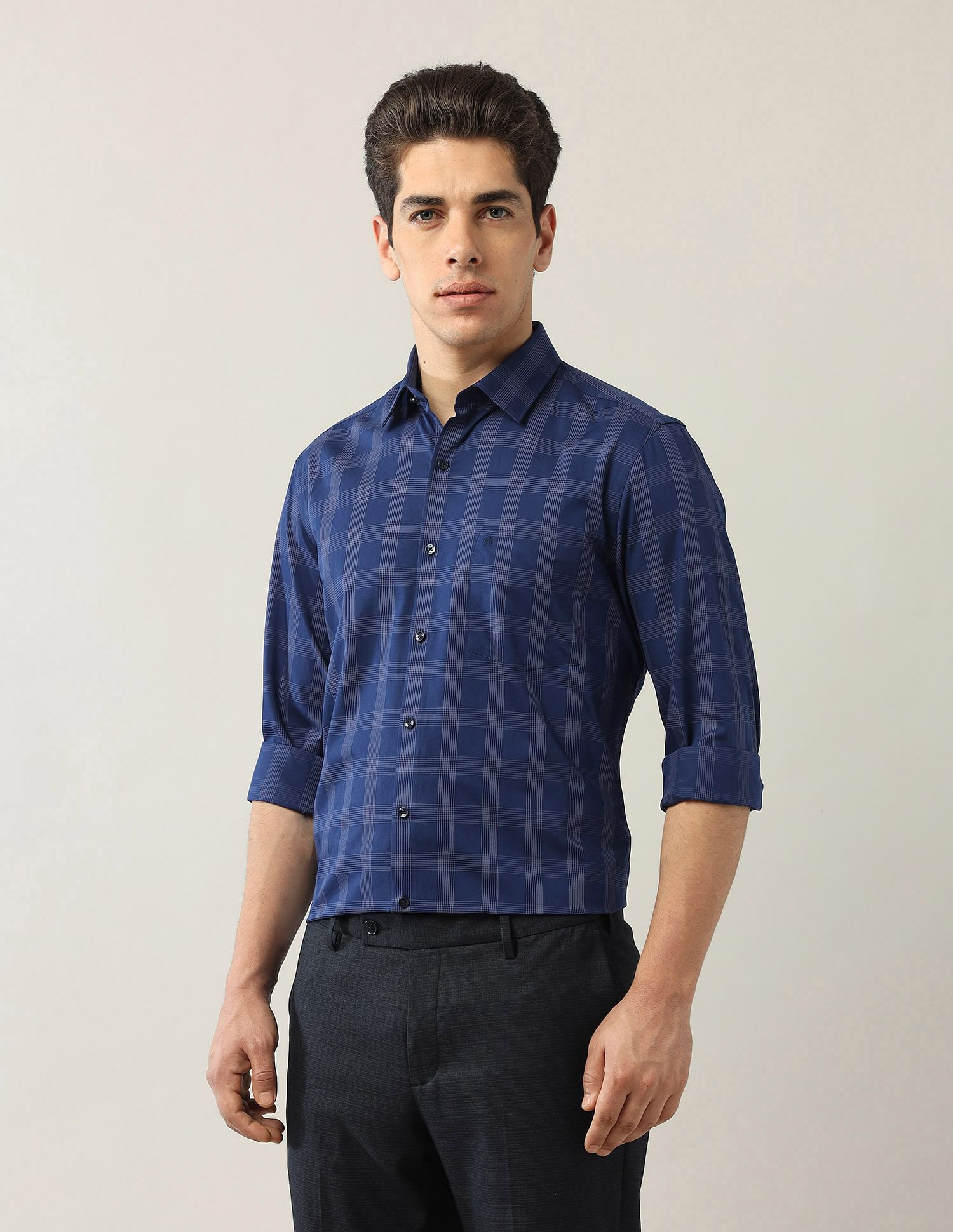 Arrow Grid Tattersall Checked Liberty Classic Fit Shirt