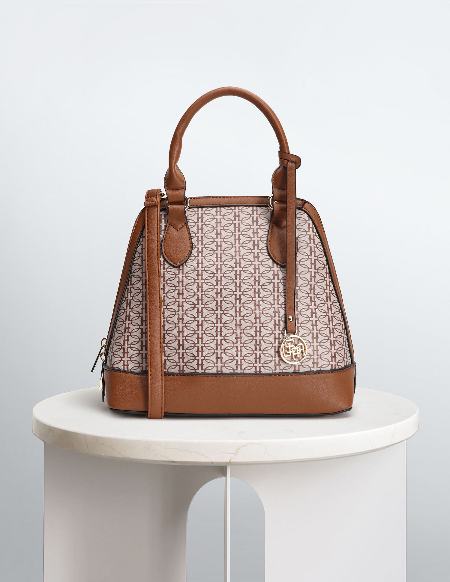 Universal Thread Structured Satchel Handbag in Cognac for sale online | eBay
