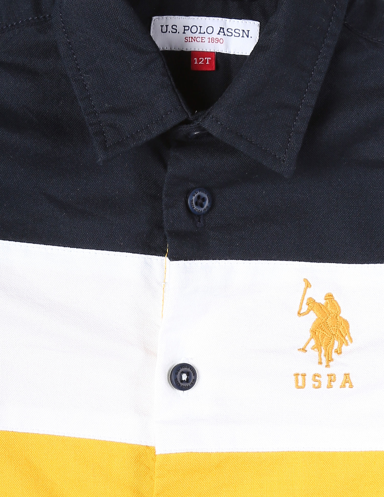 U.S. Polo Assn. Kids Boys Iconic Colour Block Shirt