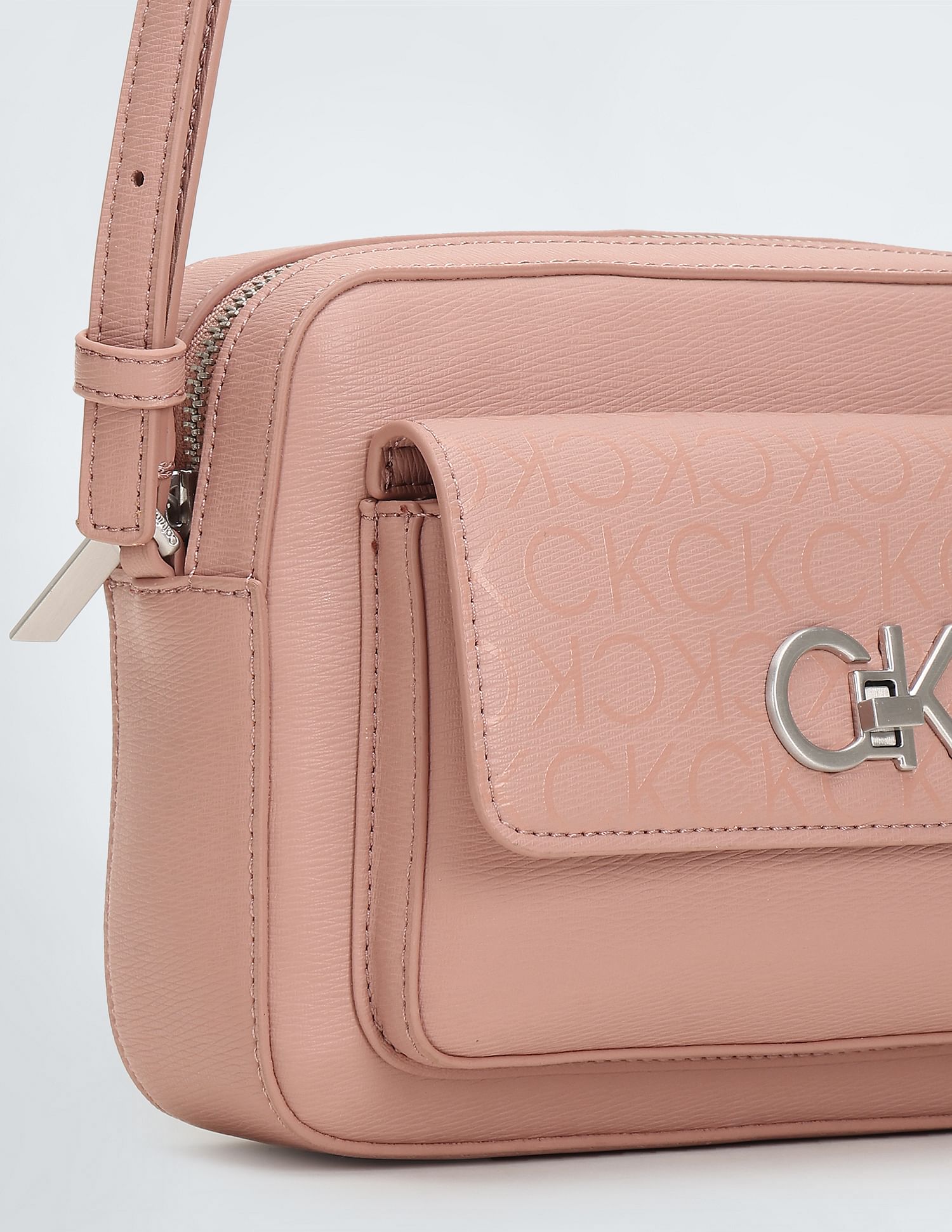 Calvin Klein Twist Lock Monogram Camera Bag