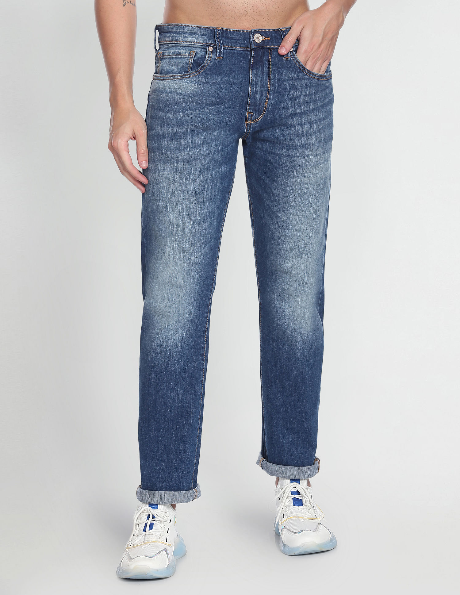 Flying Machine F-Jango Straight Fit Washed Classic Vintage Jeans