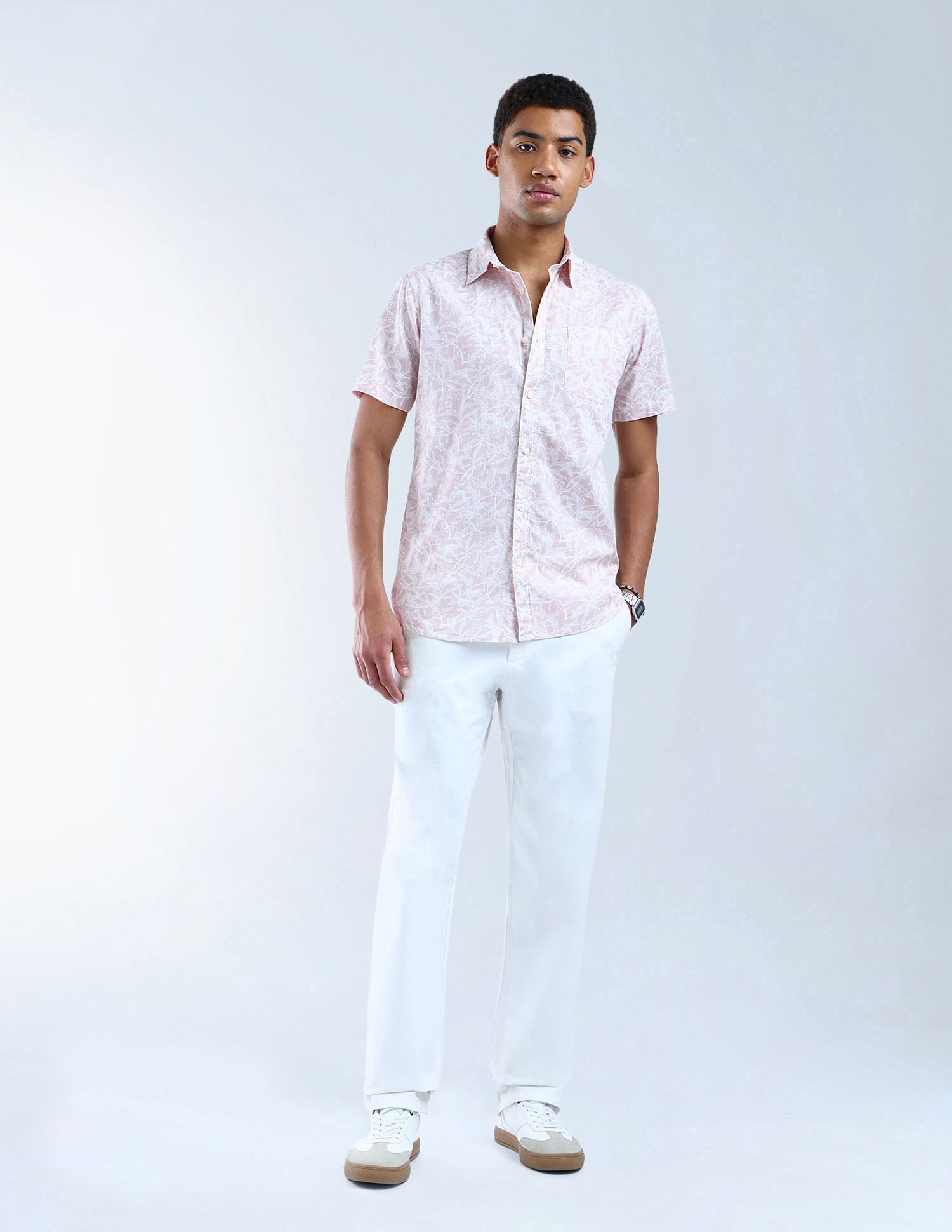 Flying Machine Slim Fit Tropical Printed Essentials Shirt