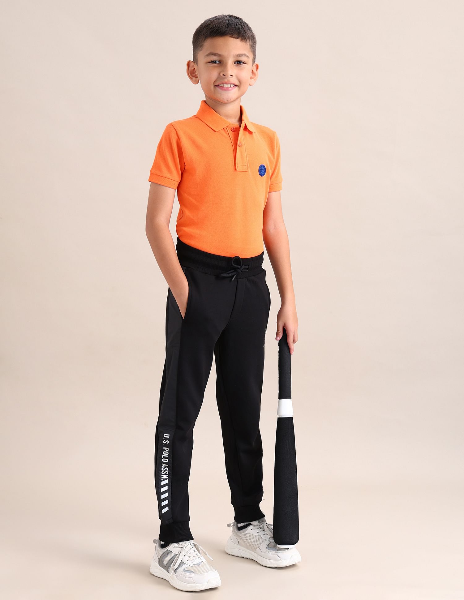 Buy U.S. Polo Assn. Kids Boys Solid Regular Fit Track Pants NNNOW