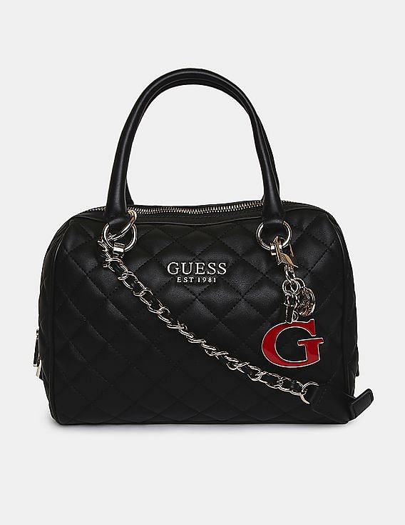 Buy GUESS Women Black Melise Box Satchel Bag - NNNOW.com