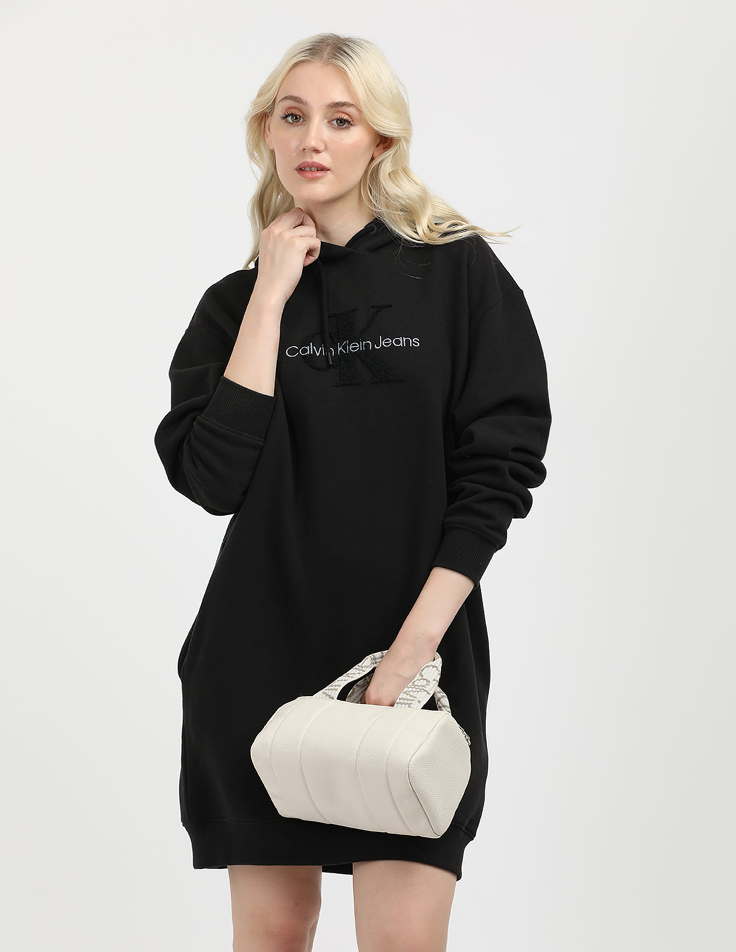 chinese dress ladies Calvin Klein Monogram Logo Repreve Hoodie Dress