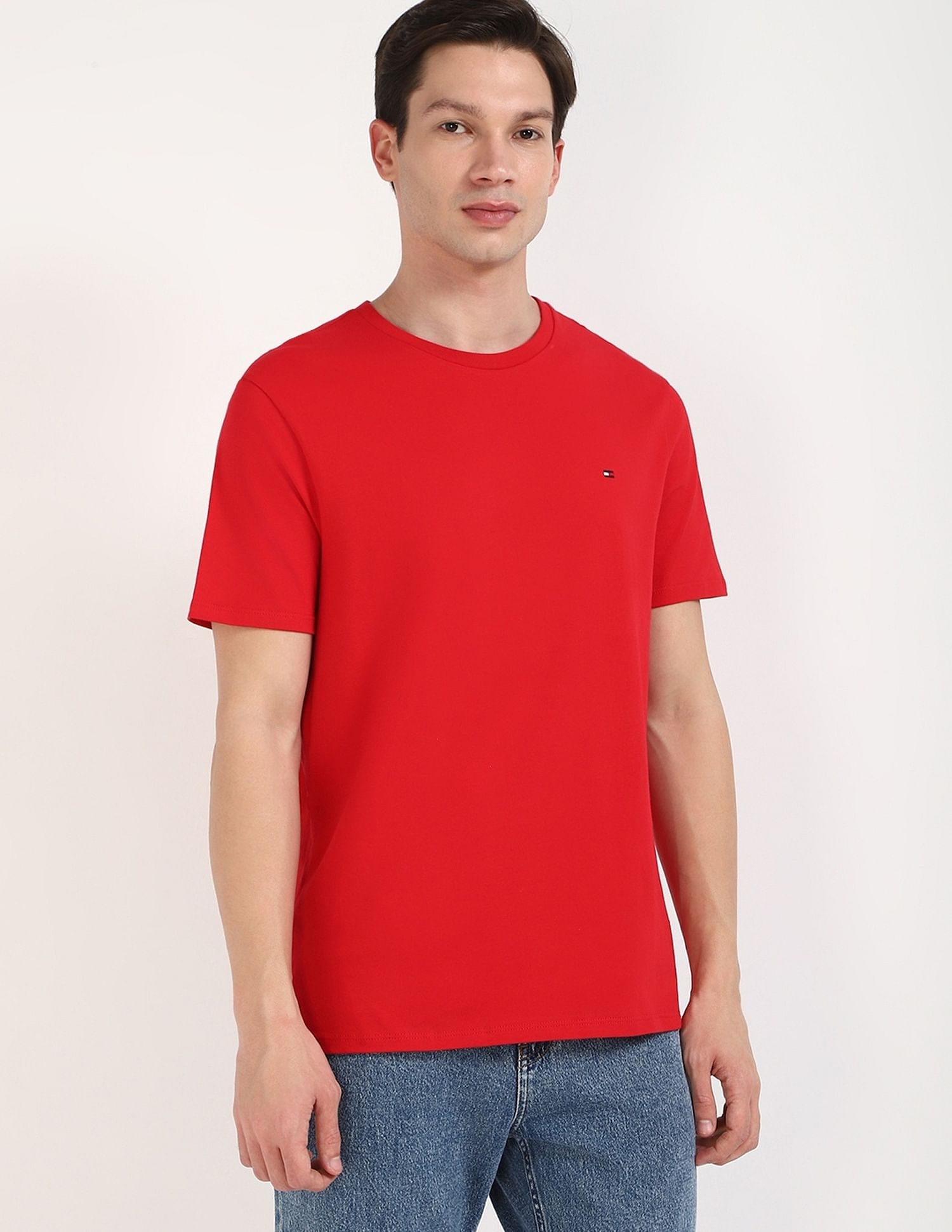 Tommy Hilfiger Solid Regular-Fit Cotton T-Shirt
