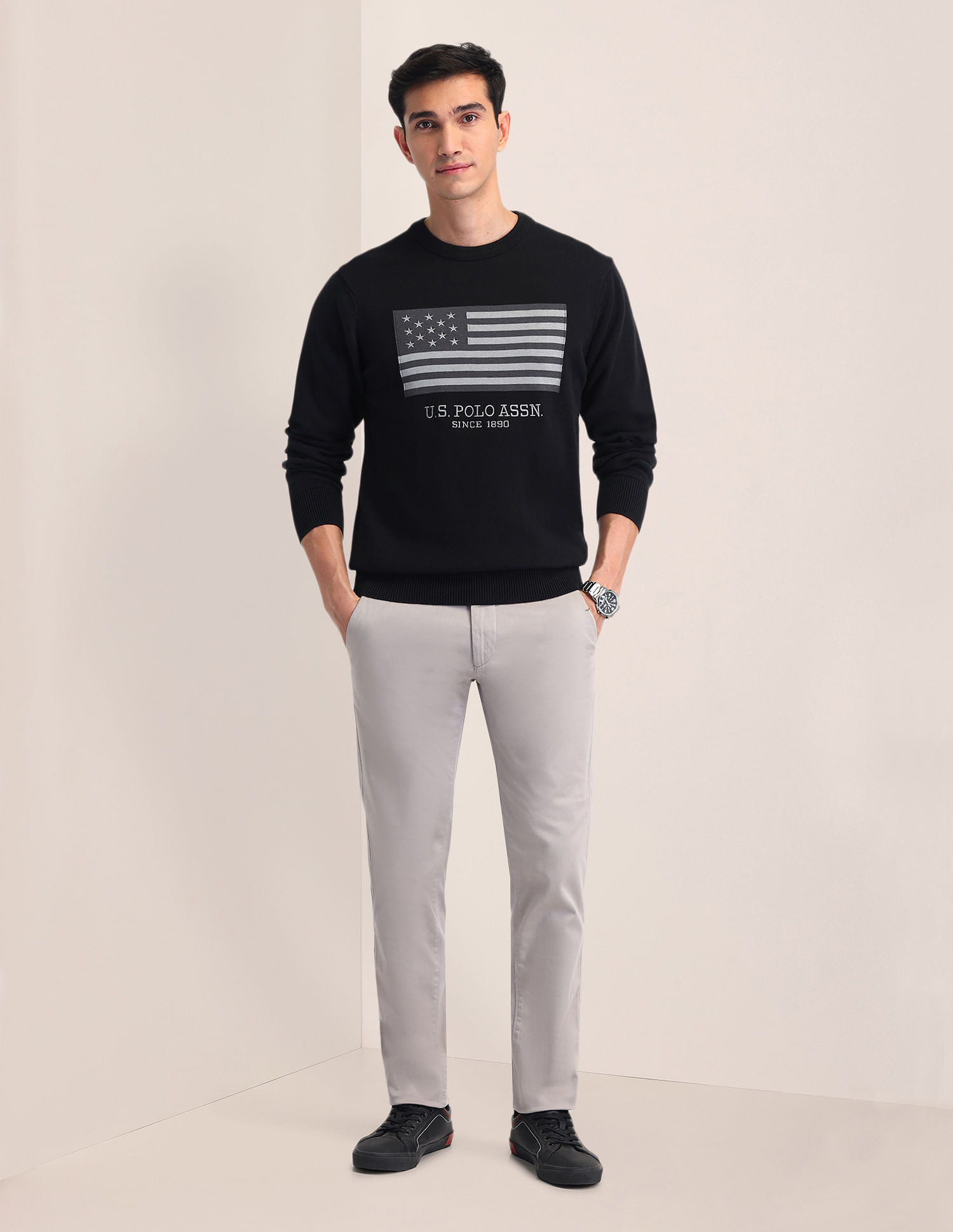 U.S. Polo Assn. Regular Fit Logo Sweater