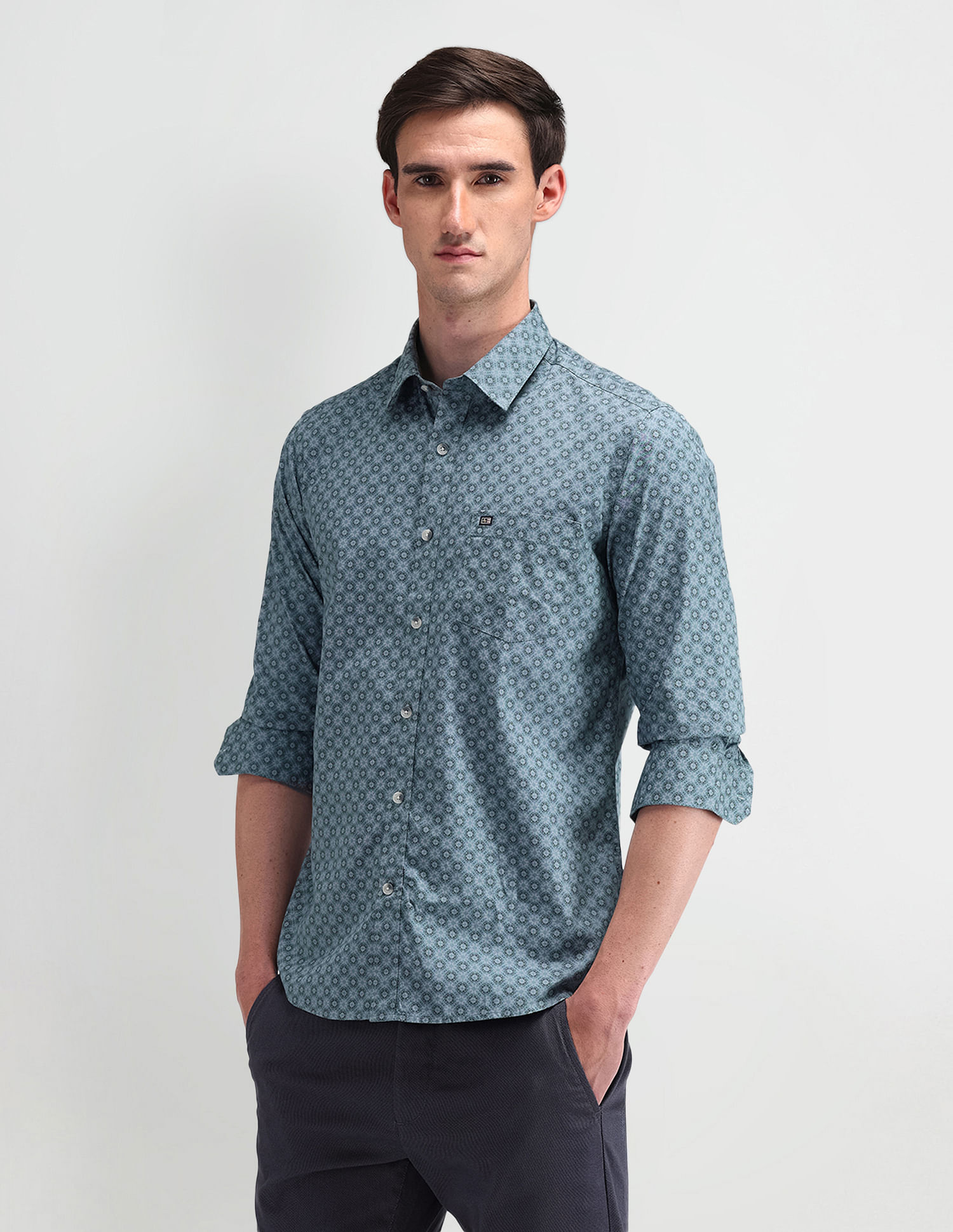Arrow Sport Brooklyn Fit All-over Print Shirt
