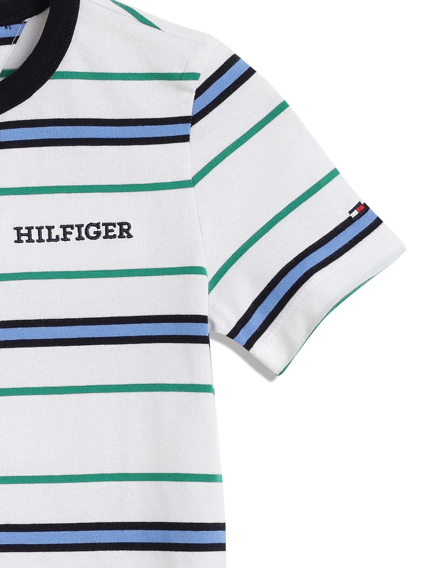 Tommy Hilfiger Kids Boys Monotype Striped T-Shirt