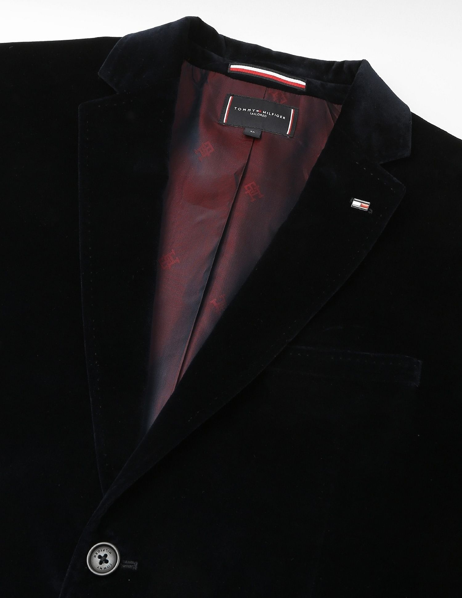 Tommy Hilfiger Solid Regular-Fit Cotton Blazer