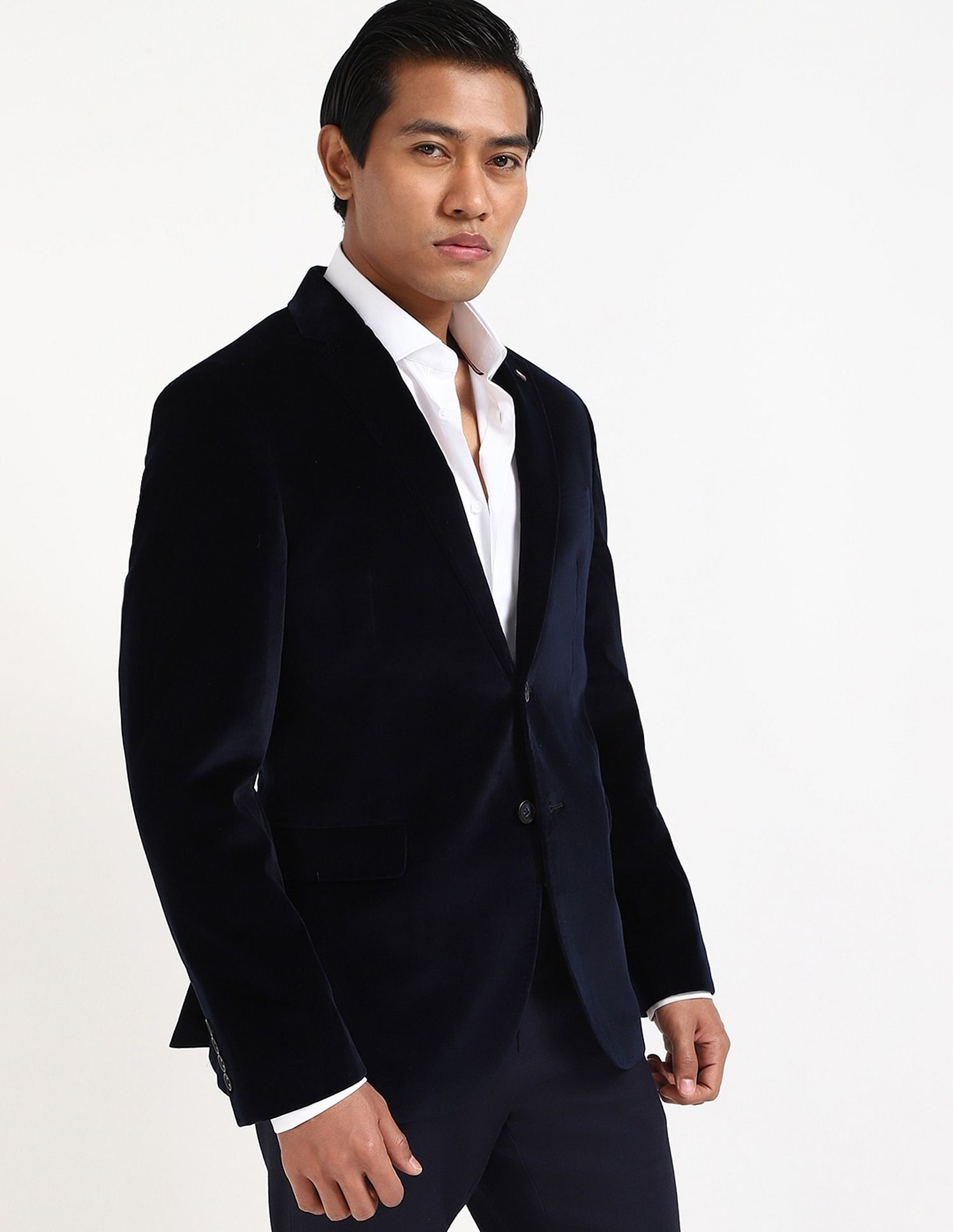 Tommy Hilfiger Solid Regular-Fit Cotton Blazer