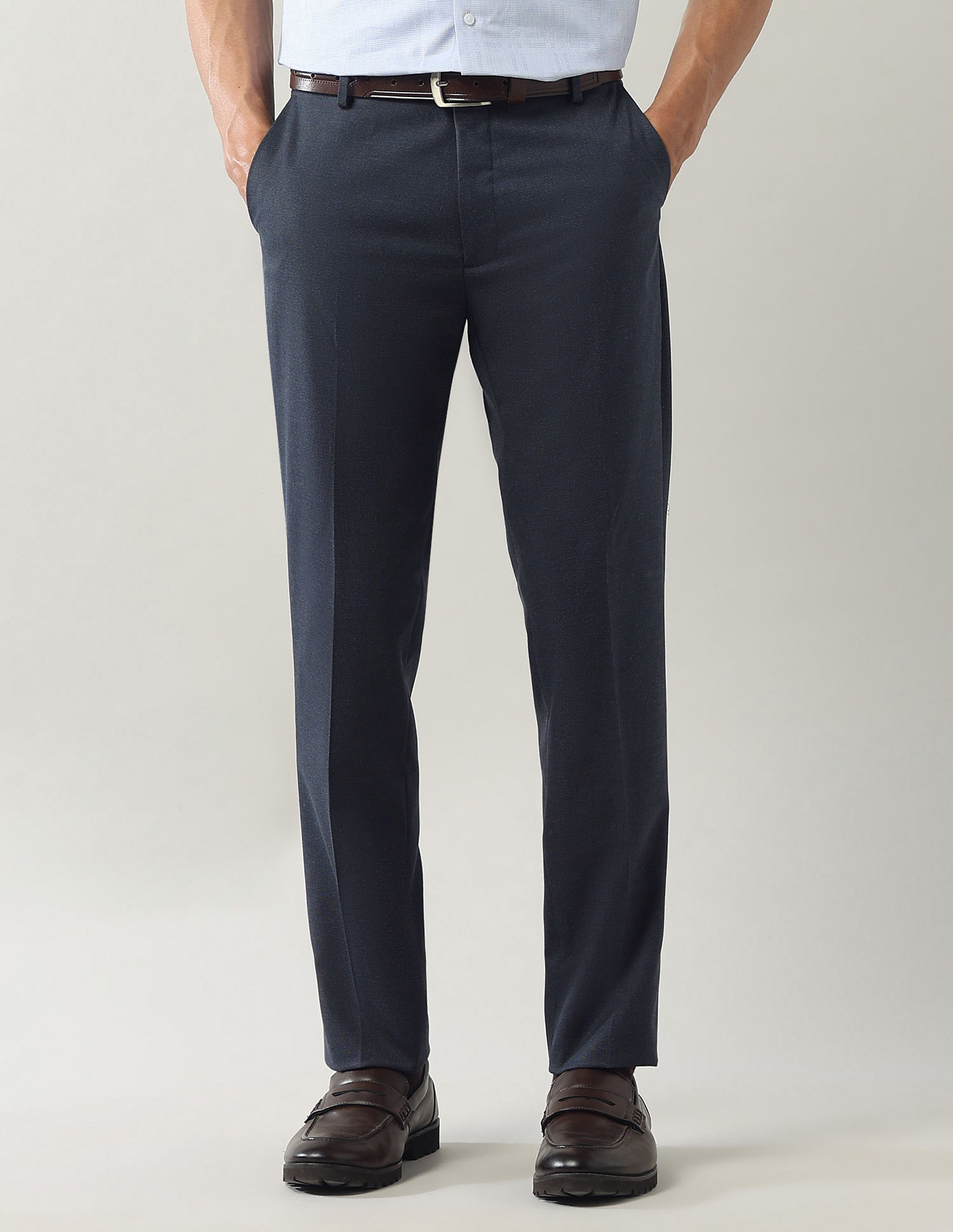 Arrow Mid Rise Smart Flex Dobby Trousers