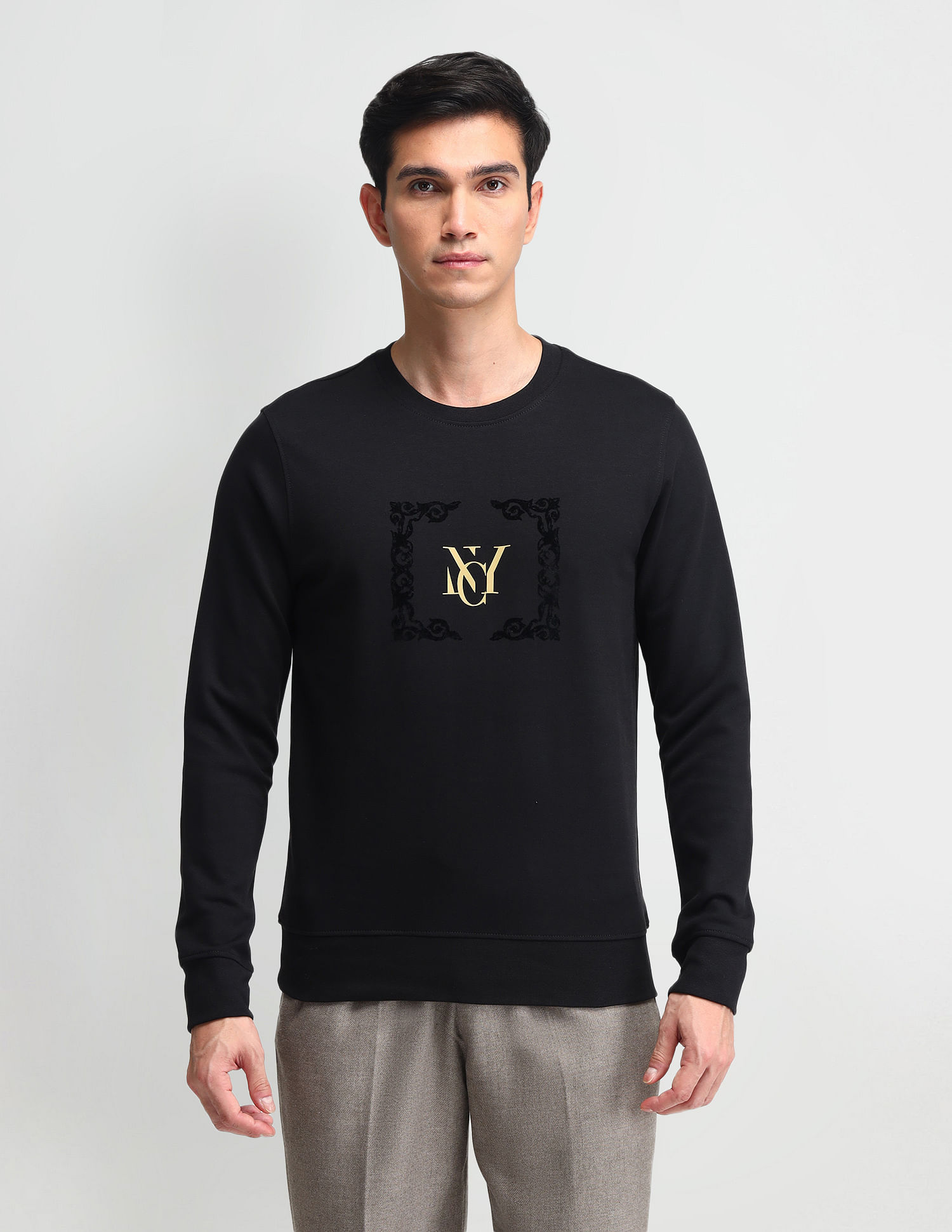Arrow Newyork Typographic Printed Regular Fit Sweatshirt