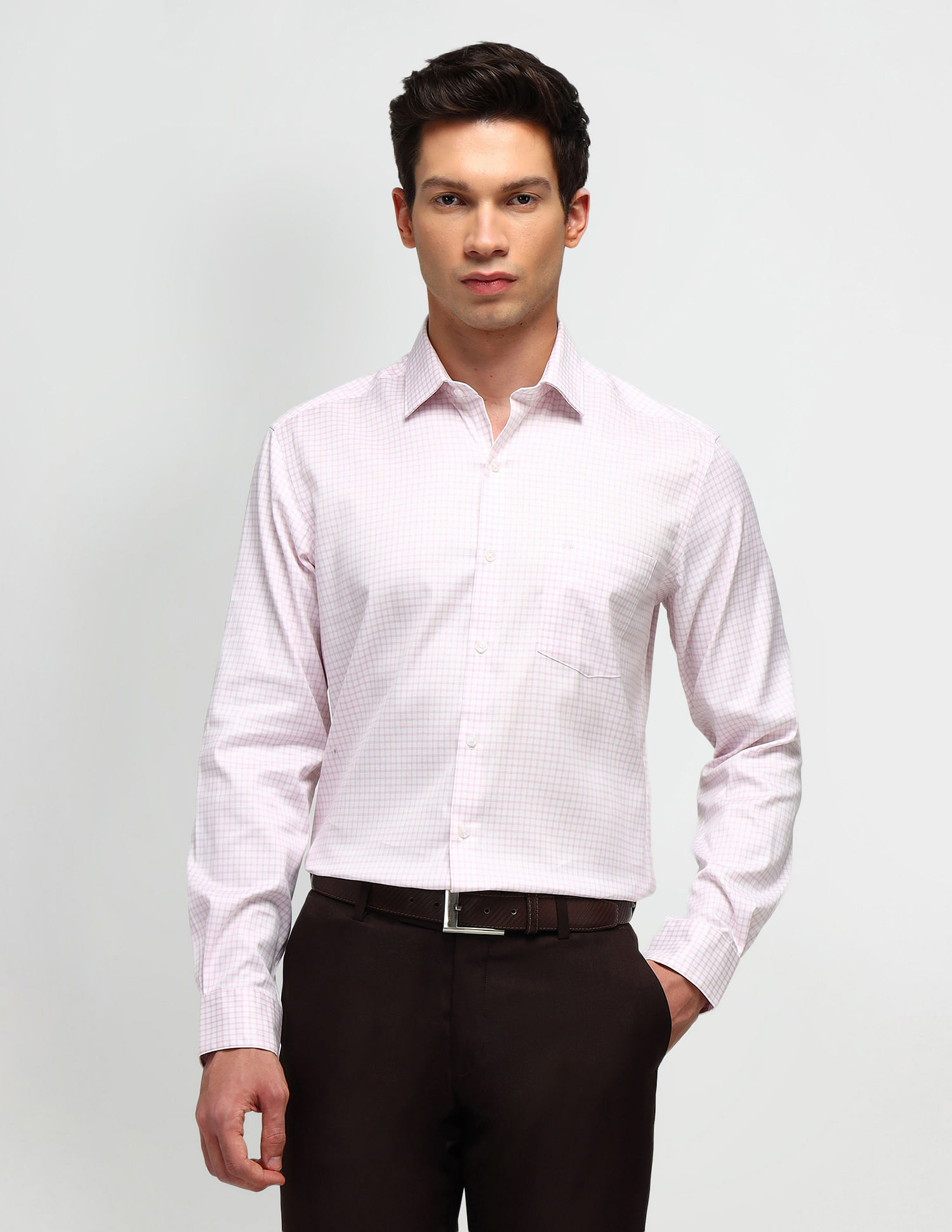 Arrow Slim Fit All-Over Pattern Shirt