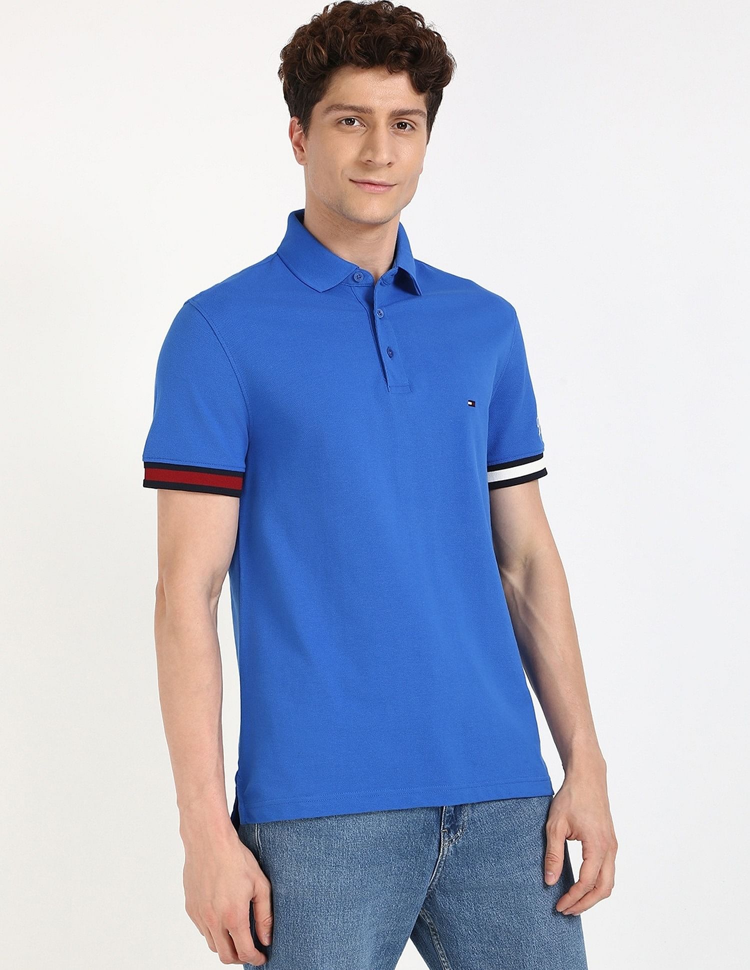 Tommy Hilfiger Solid Regular-Fit Cotton Polo Shirt