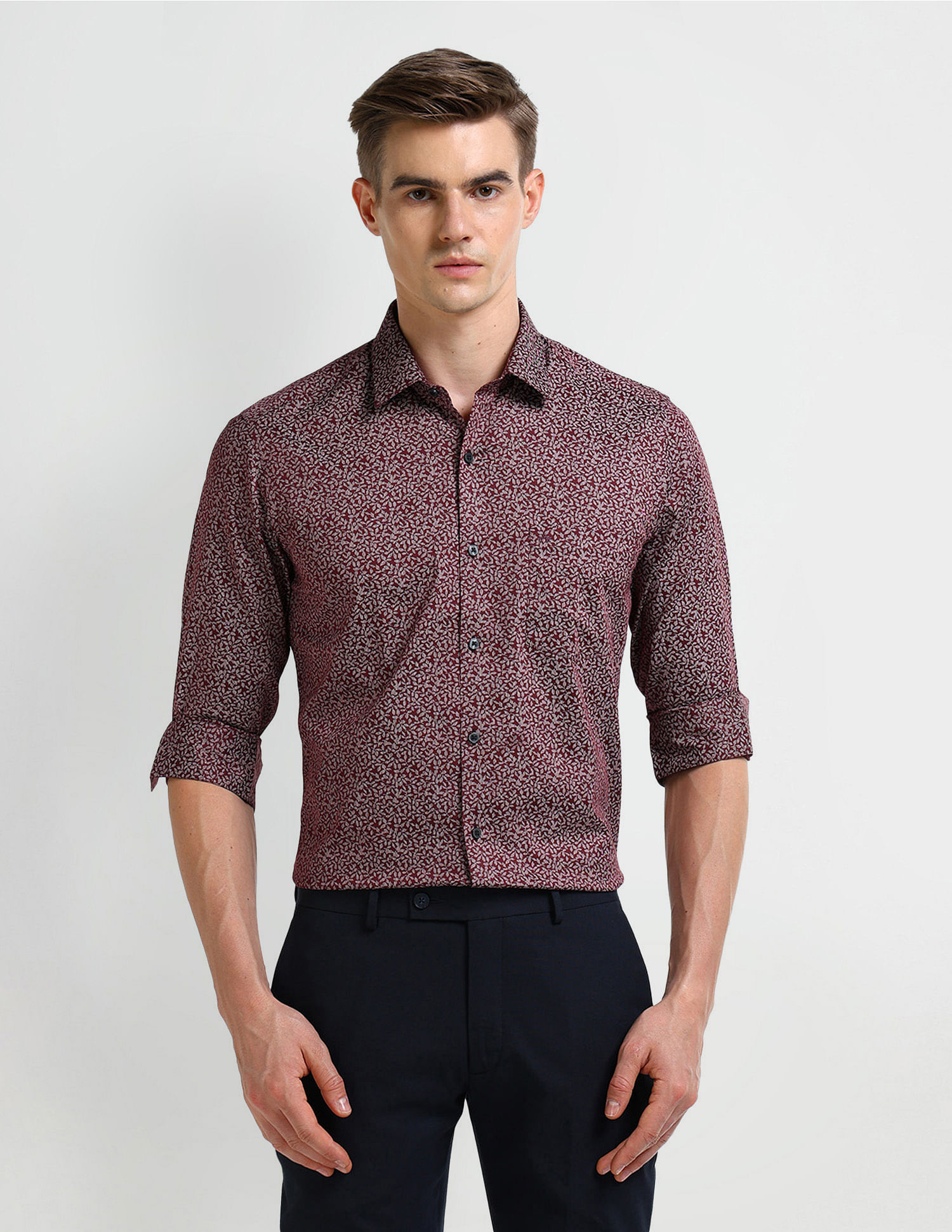 Arrow Manhattan Slim Fit Satin Shirt