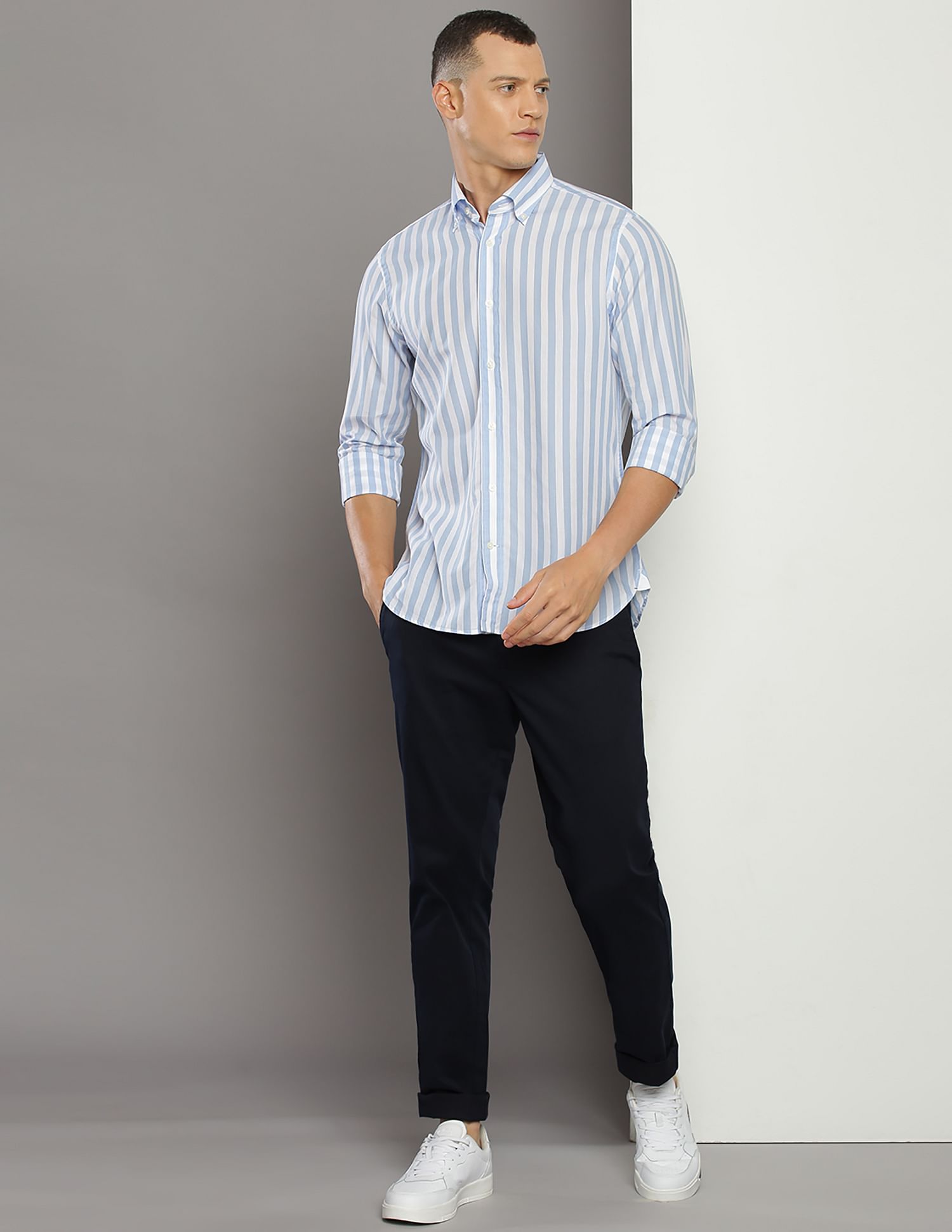 Tommy Hilfiger Silky Bold Vertical Stripe Shirt