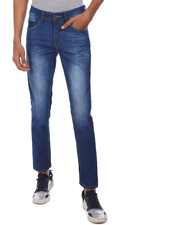 Buy Colt Men Blue Mid Rise Stone Wash 