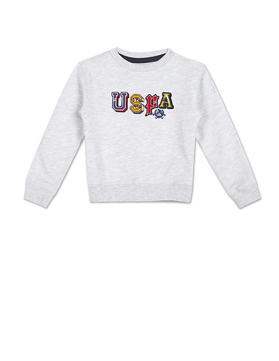 U.S. Polo Assn. Kids Long Sleeve Appliqued Logo Sweatshirt