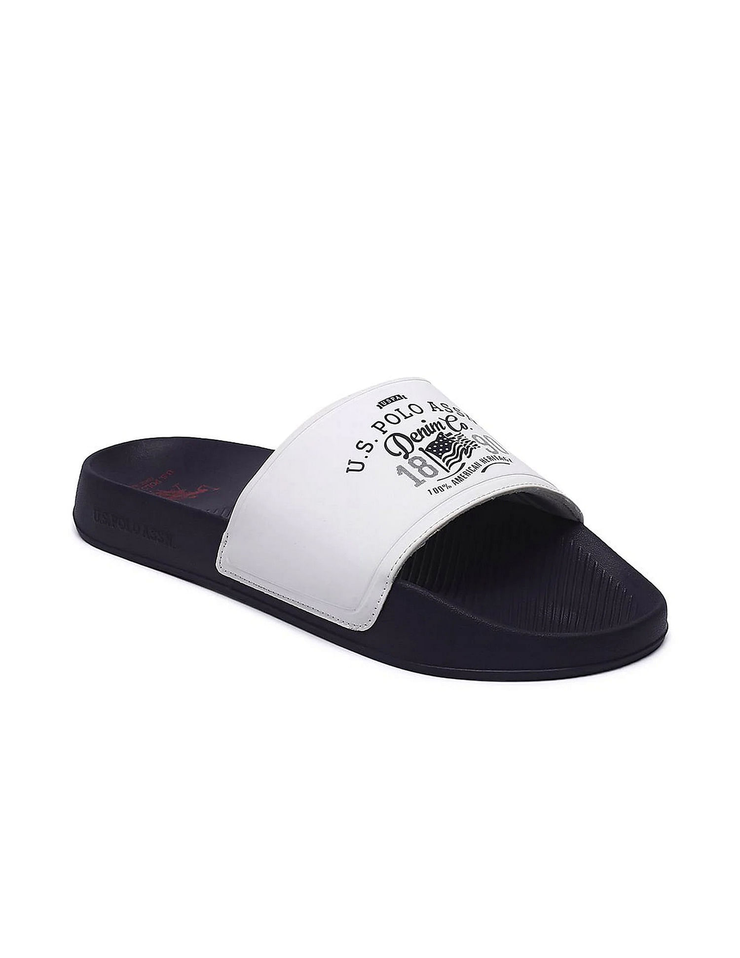 U.S. Polo Assn. Men Brand Print Open Toe Toplin 5.0 Slides