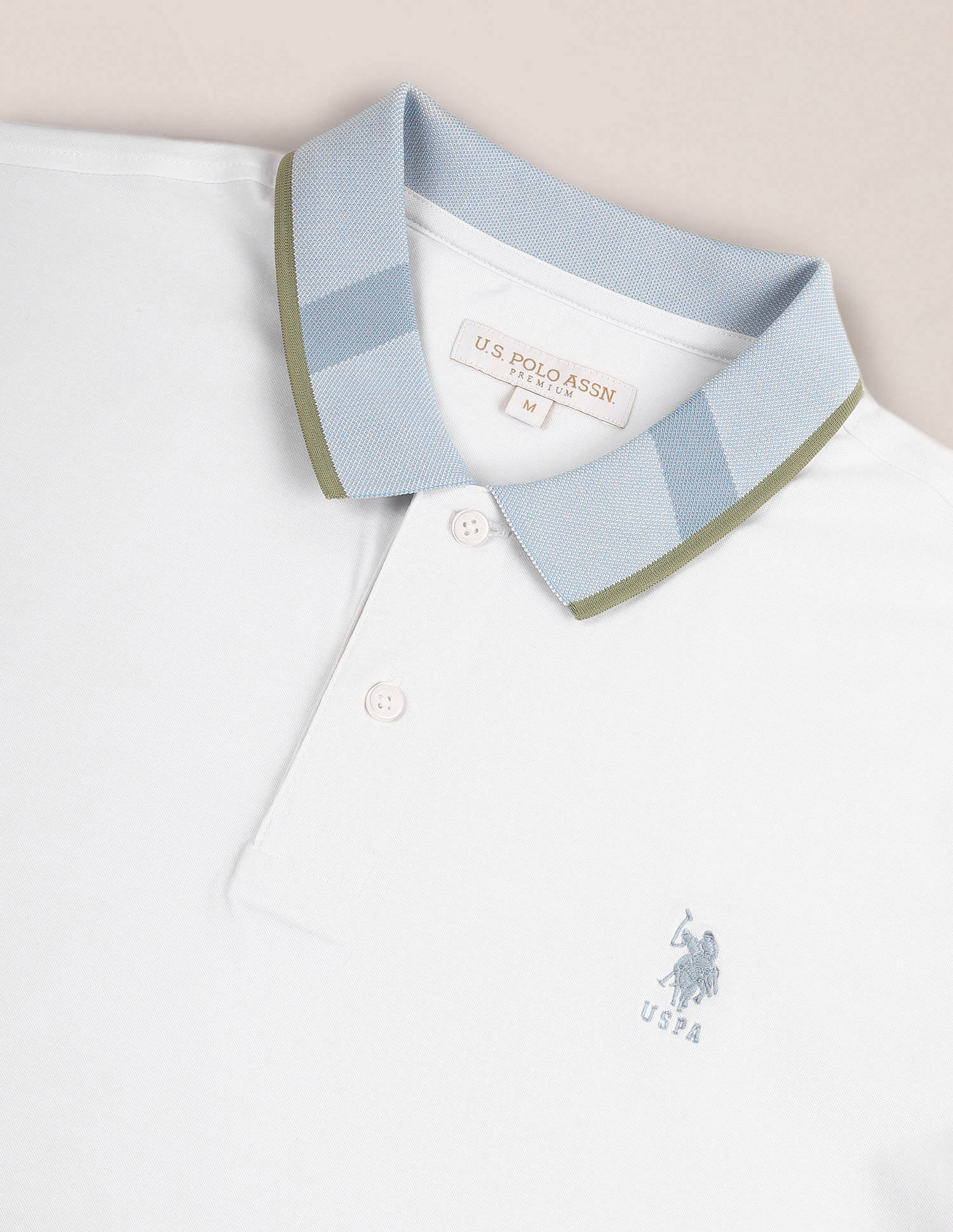 U.S. Polo Assn. Slim Fit Contrast Collar Polo Shirt