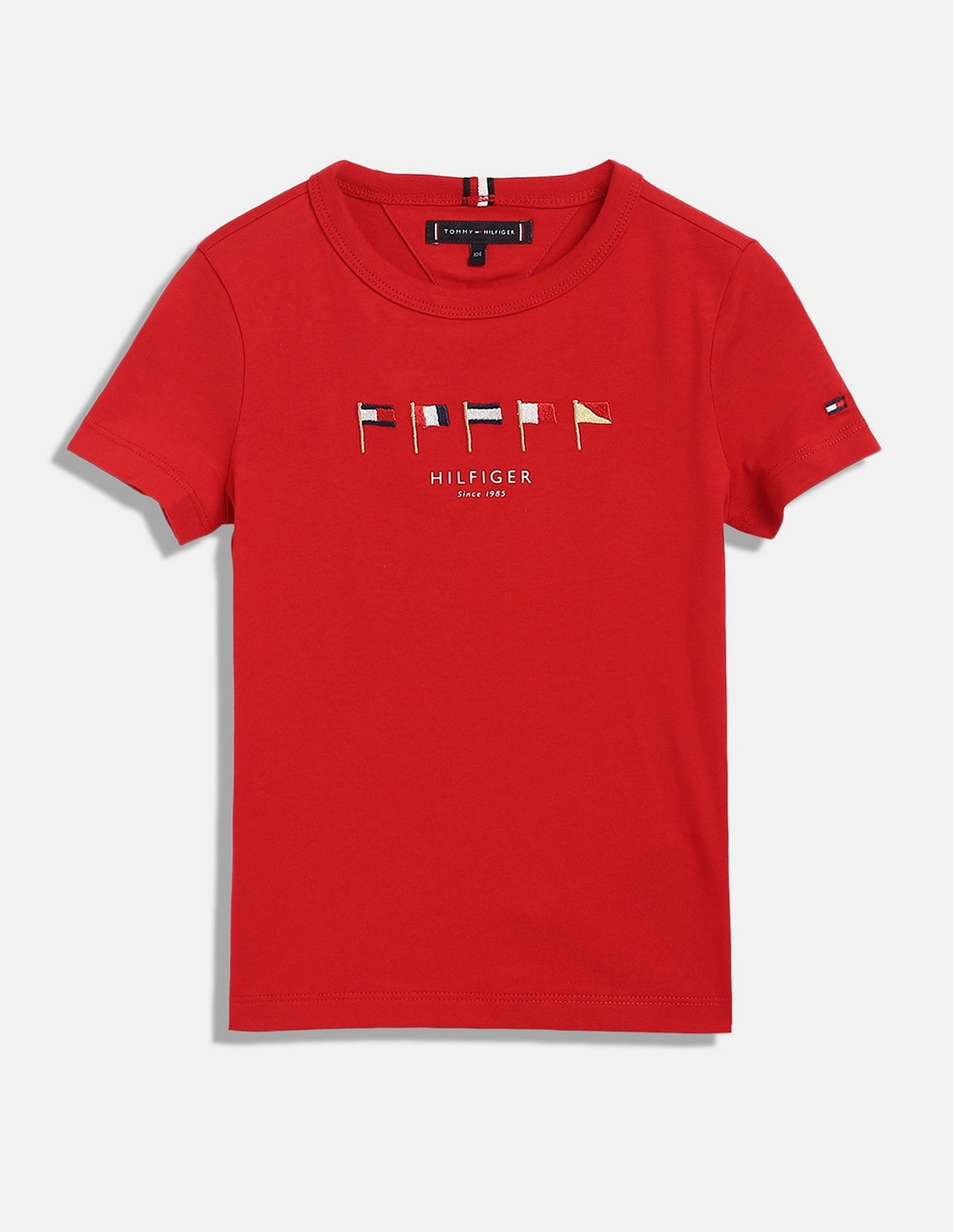 Tommy Hilfiger Kids Boys Logo Regular-Fit Cotton T-Shirt