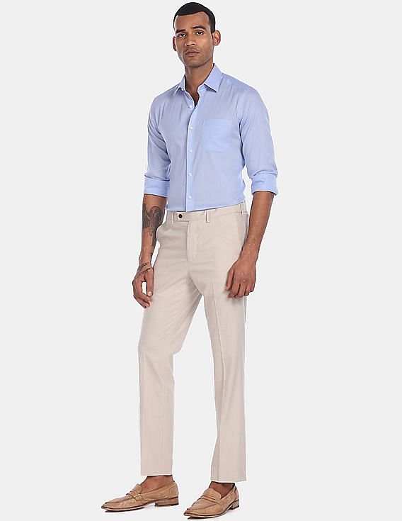 Share 83+ beige trouser with blue shirt - in.cdgdbentre