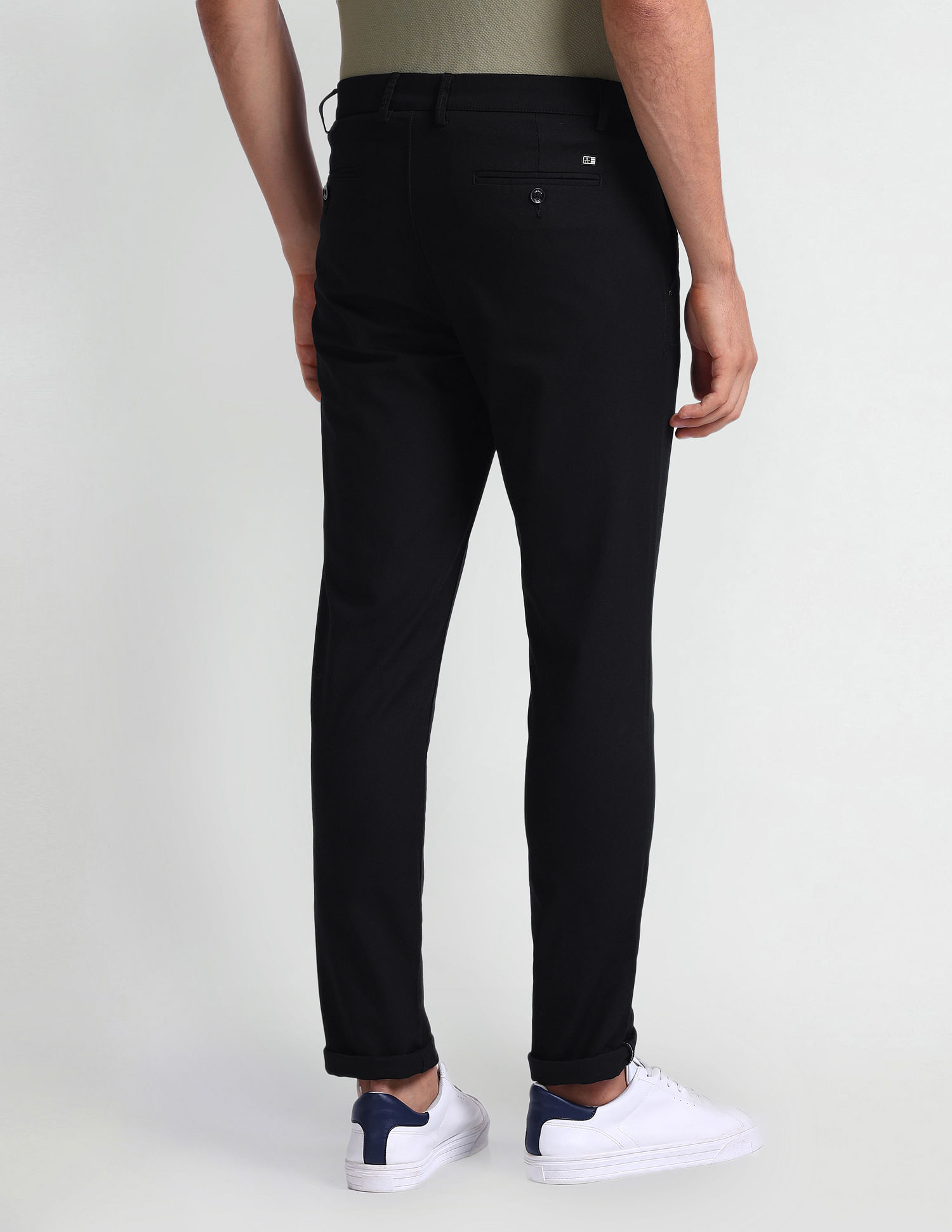 Arrow Sports Mid Rise Slim Fit Trousers