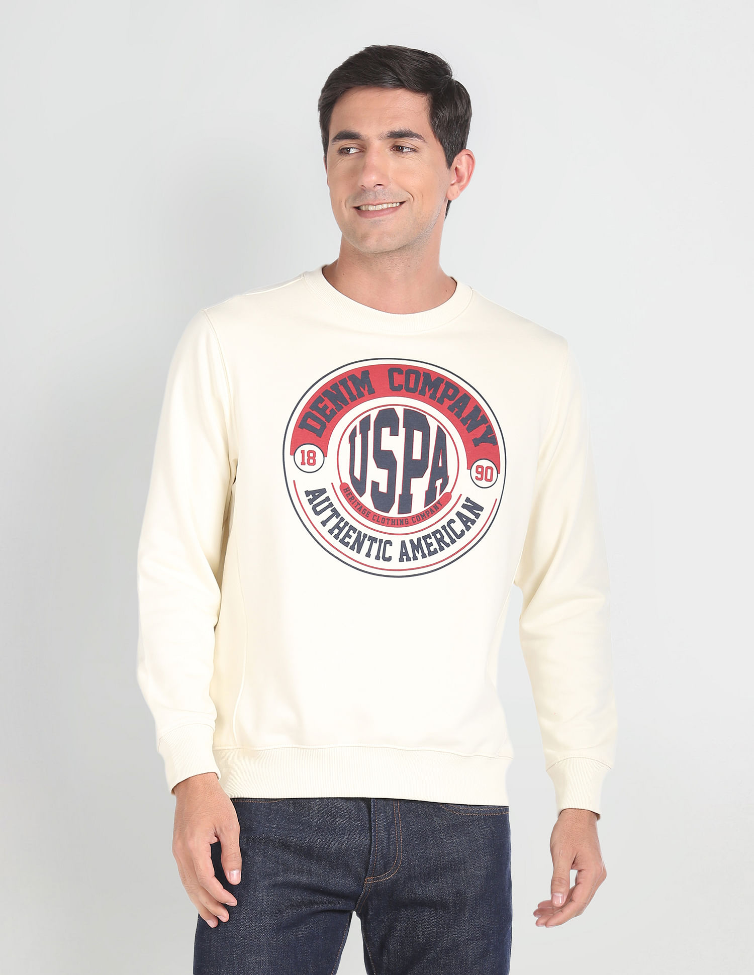 U.S. Polo Assn. Denim Co. Circular Logo Cotton Sweatshirt