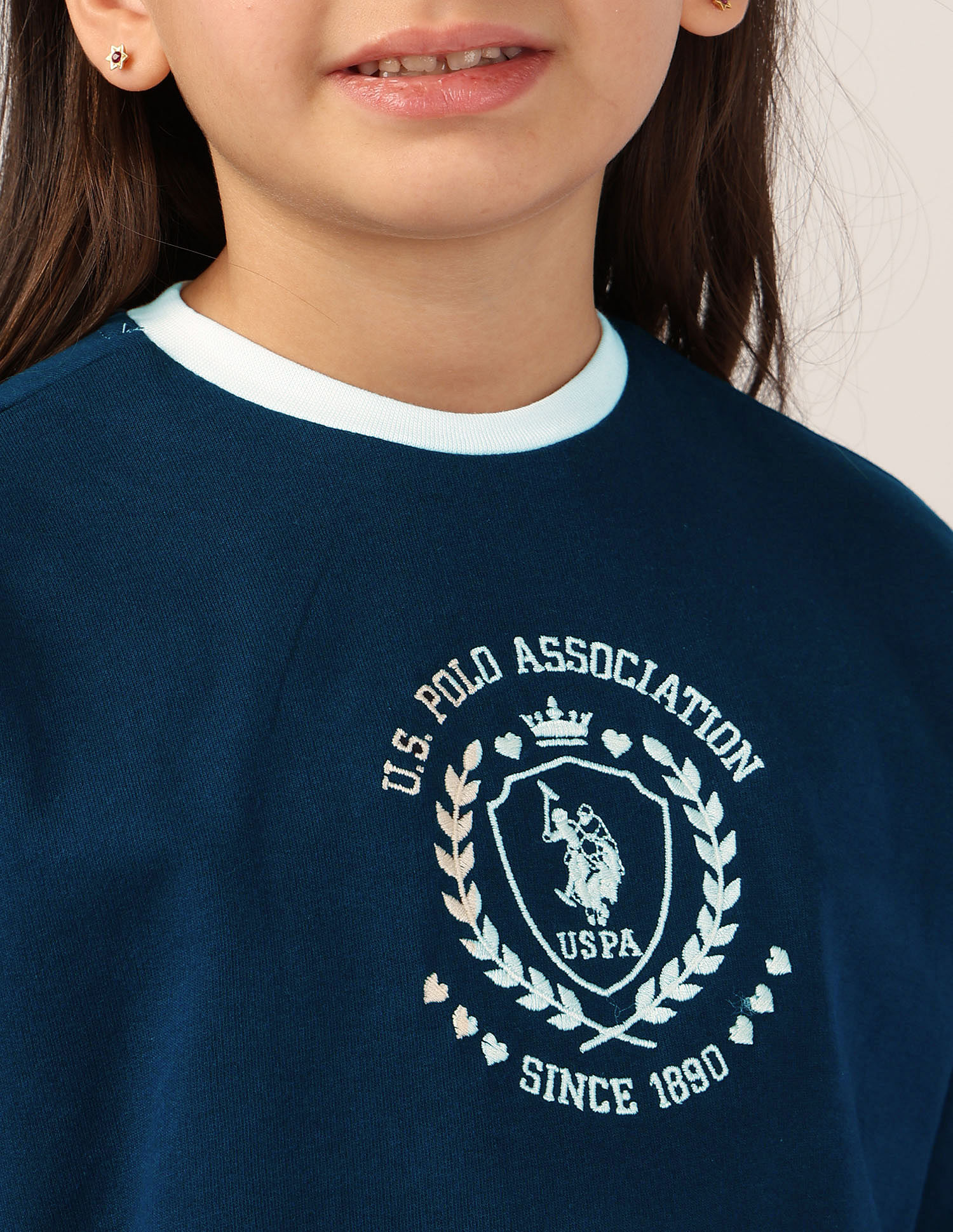 U.S. Polo Assn. Kids Girls Brand Printed T-Shirt