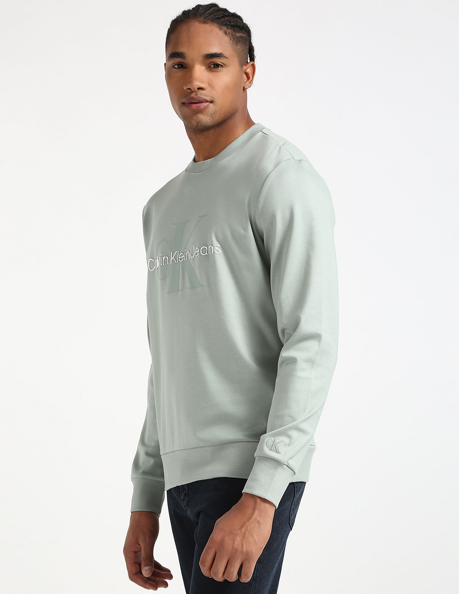 Calvin Klein Jeans Regular Fit Monogram Logo Sweatshirt