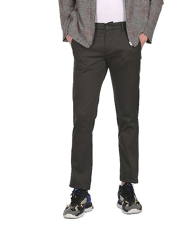 Buy RAYMOND Dark Grey Mens 4 Pocket Self Printed Formal Trousers  Shoppers  Stop