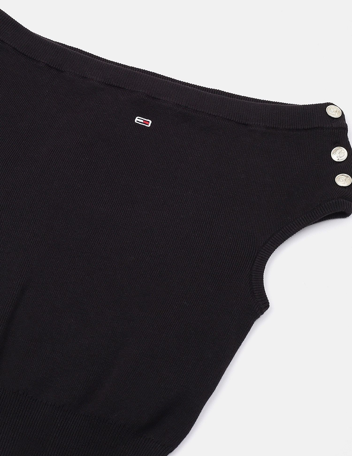 Tommy Hilfiger Slim-Fit Cotton Boat Neck Crop Top