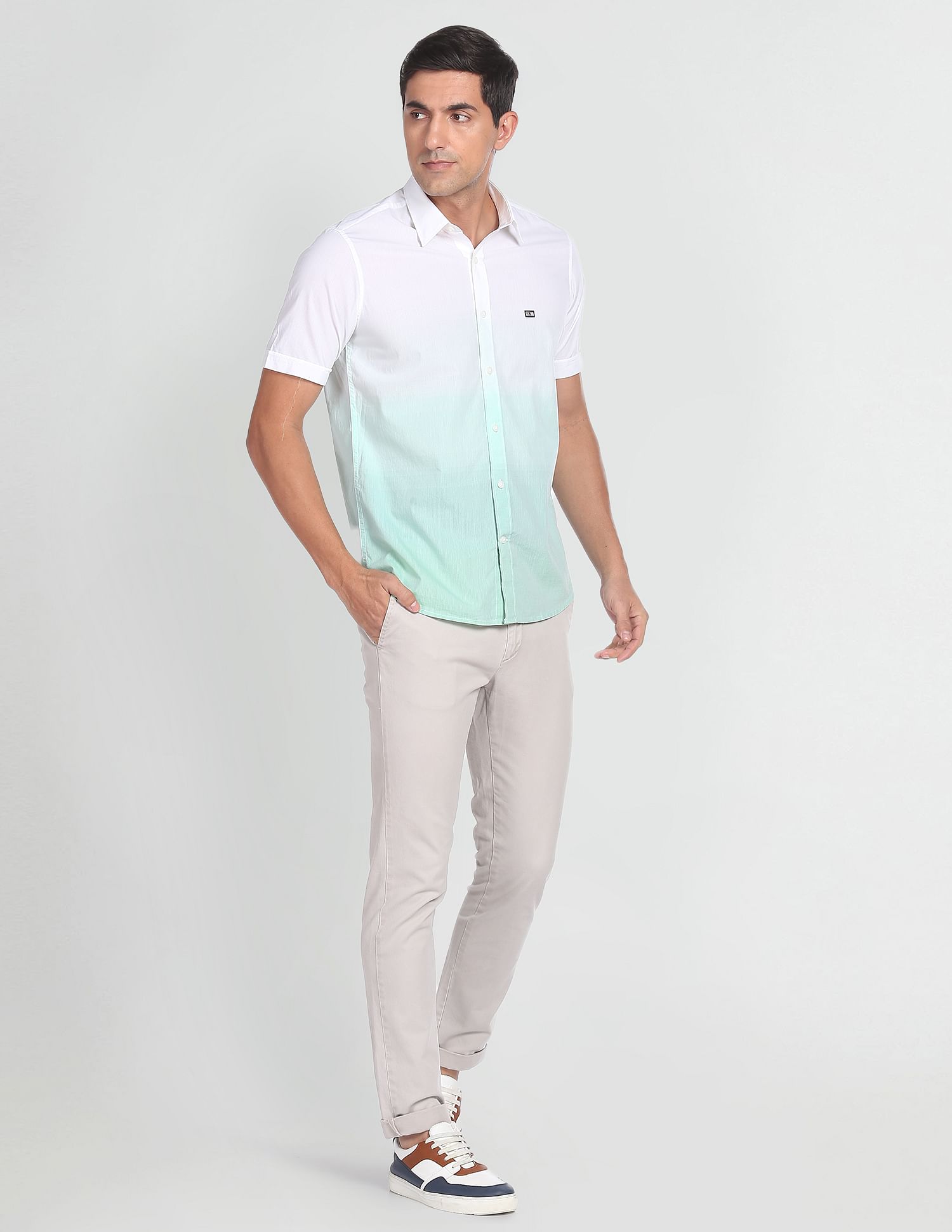 Arrow Sports Short Sleeve Ombre Shirt