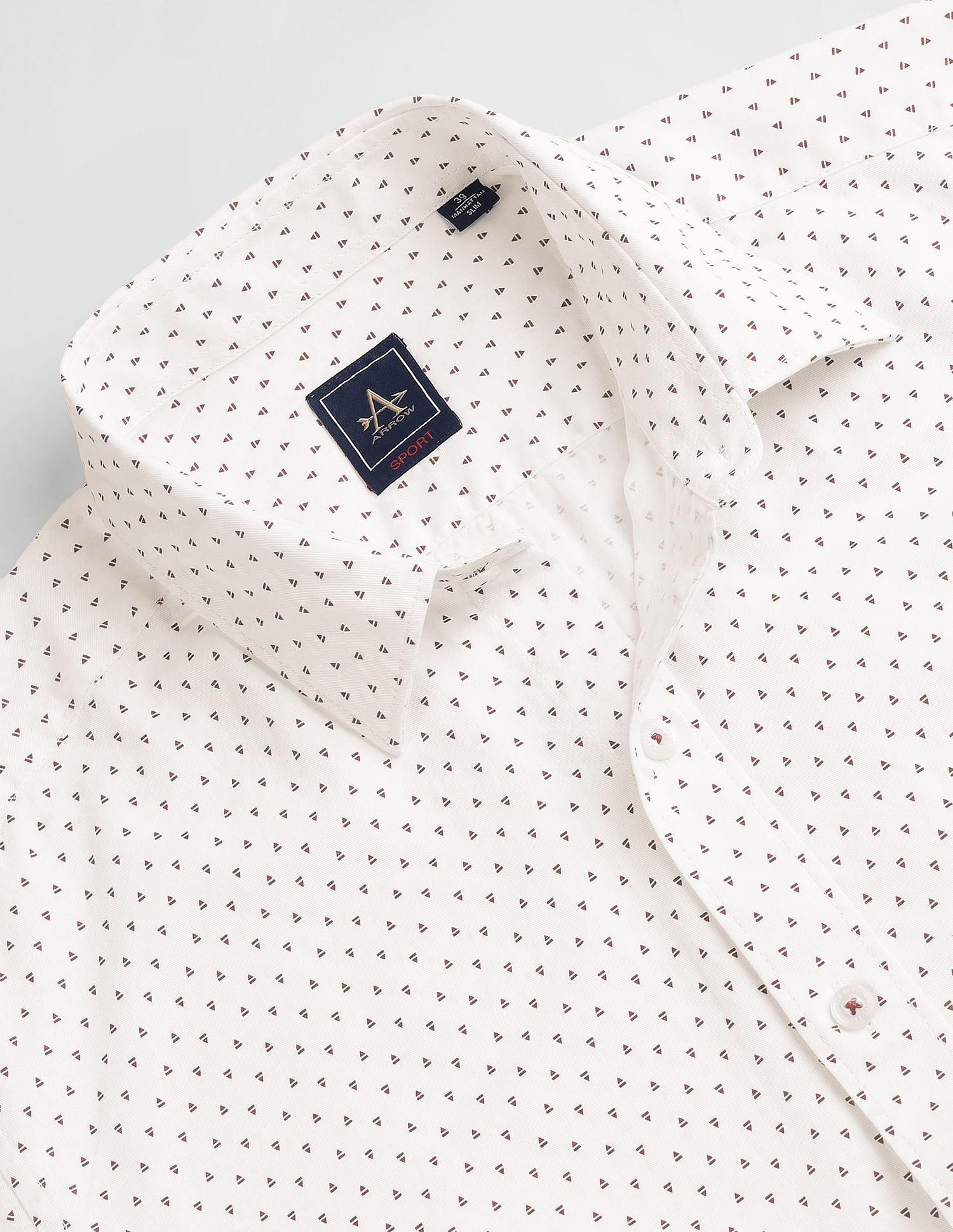 Arrow Sport Geometric Print Manhattan Slim Shirt