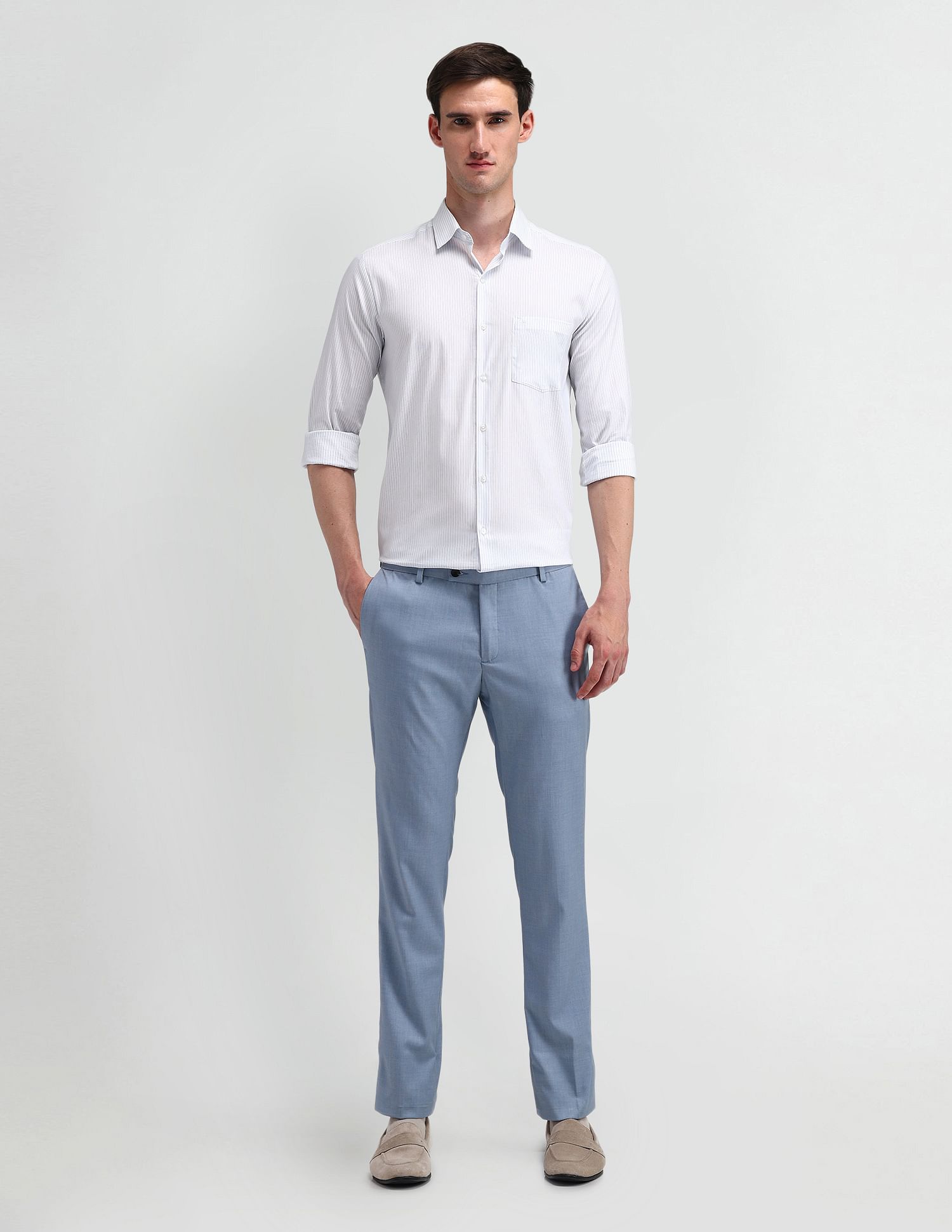 Arrow Pinstriped Slim Fit Shirt
