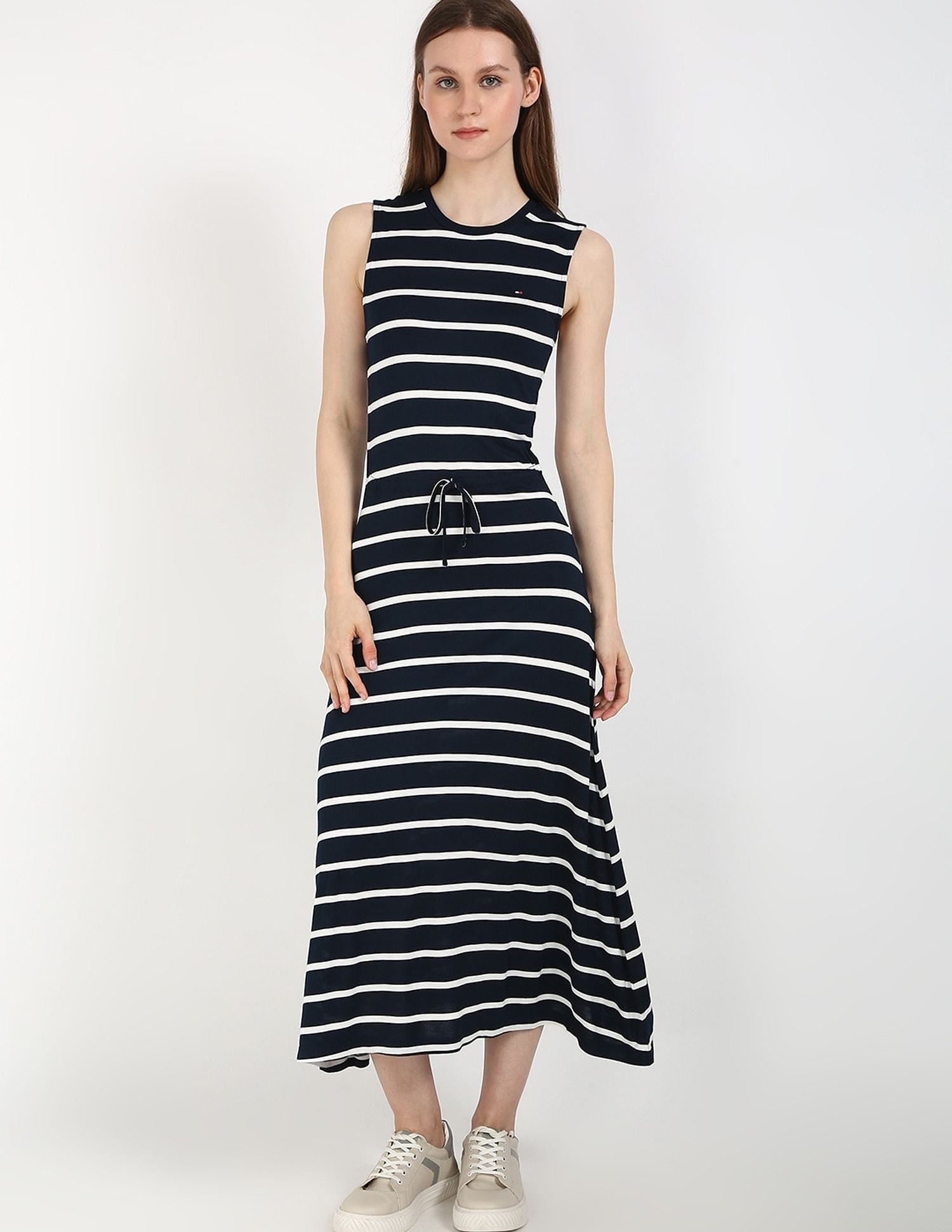 Tommy Hilfiger Viscose Crew Neck A-Line Dress