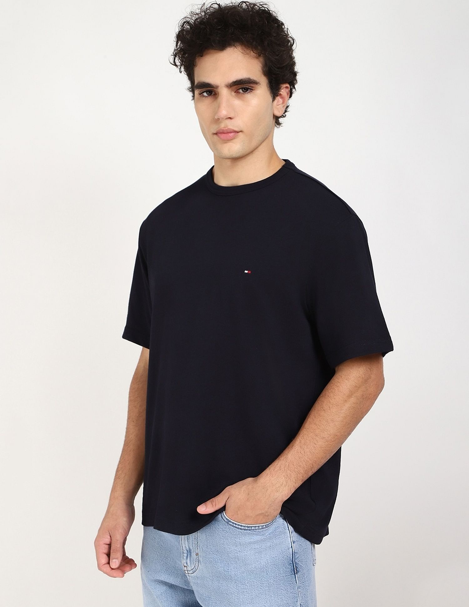 Tommy Hilfiger Solid Relaxed-Fit Cotton T-Shirt