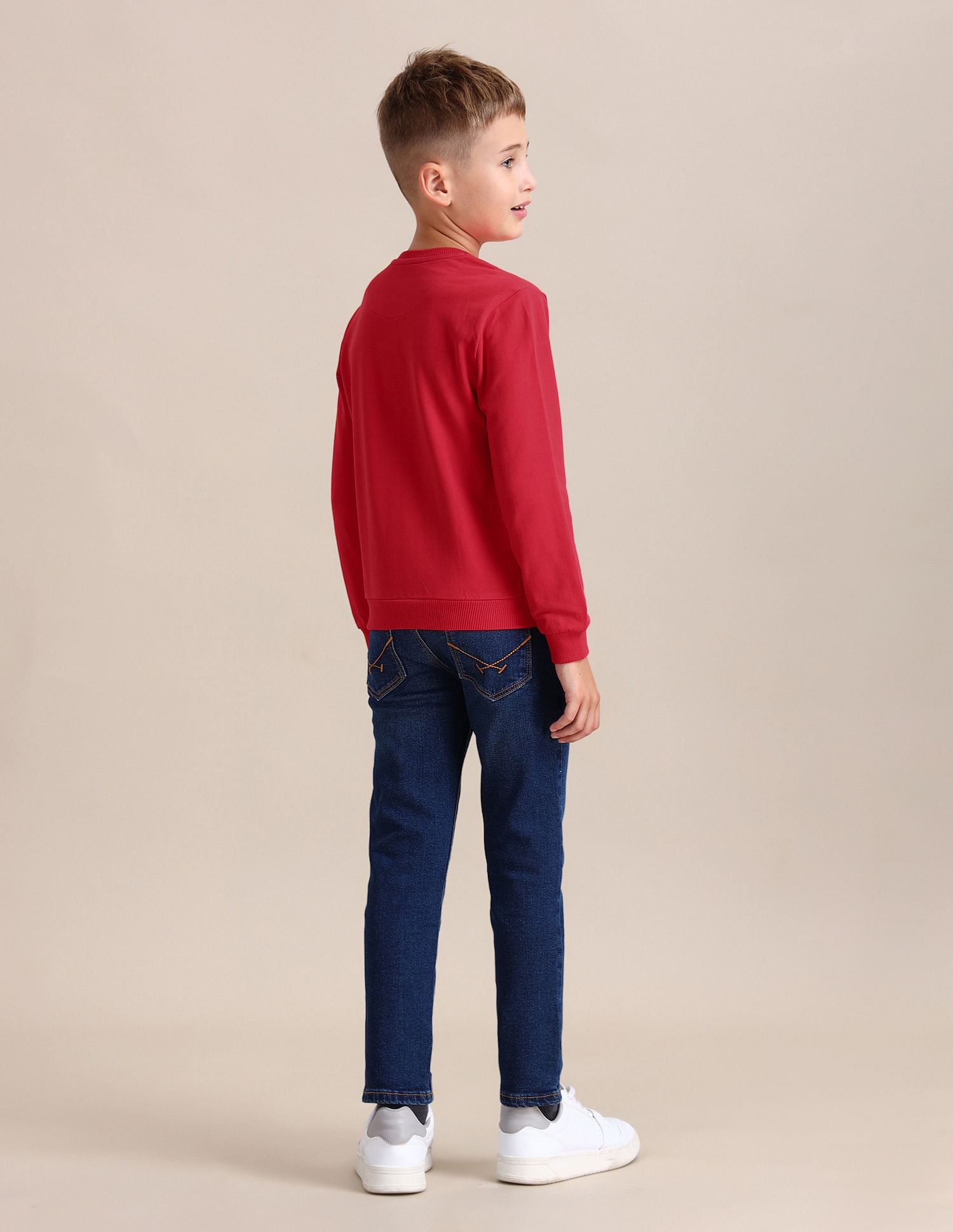 U.S. Polo Assn. Kids Brand Printed Regular Fit Sweatshirt