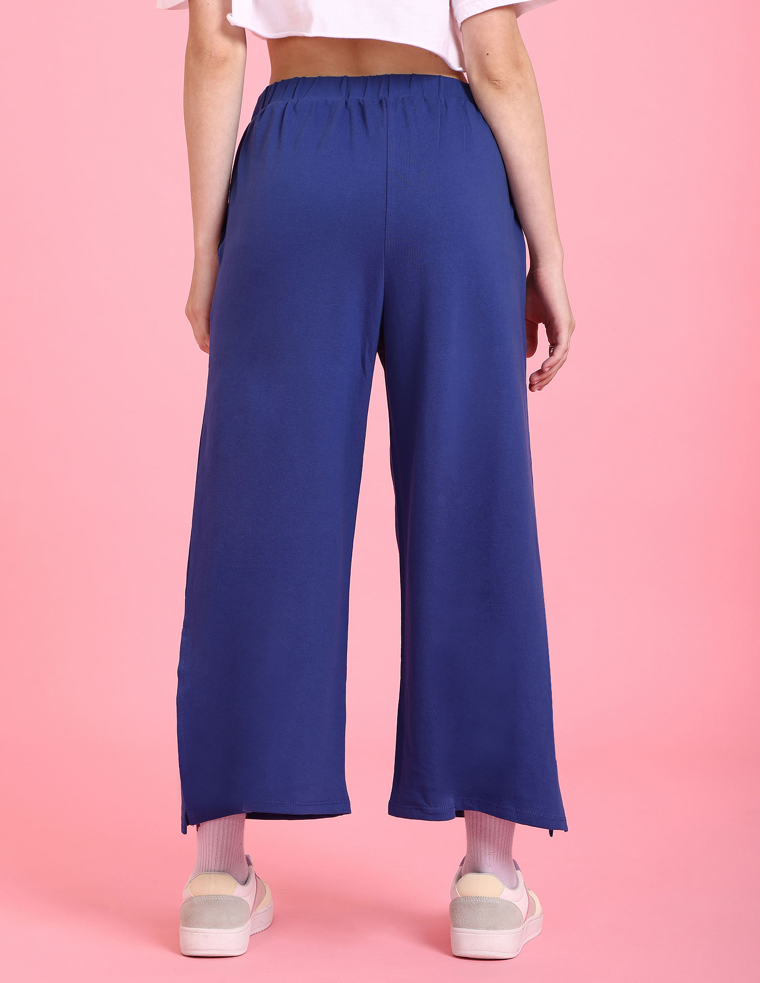 Buy Flying Machine Women Elasticised Waist Flared Trousers 