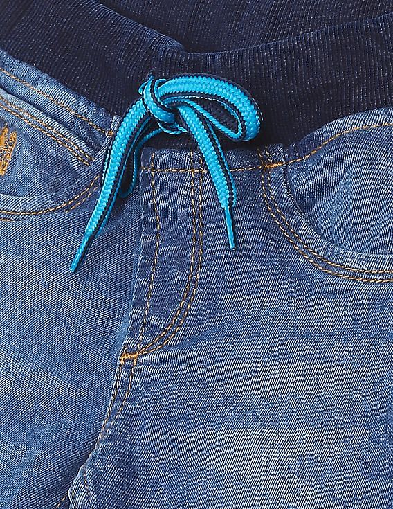 U.S. Polo Assn. Kids Elasticized Waist Slim Fit Jeans
