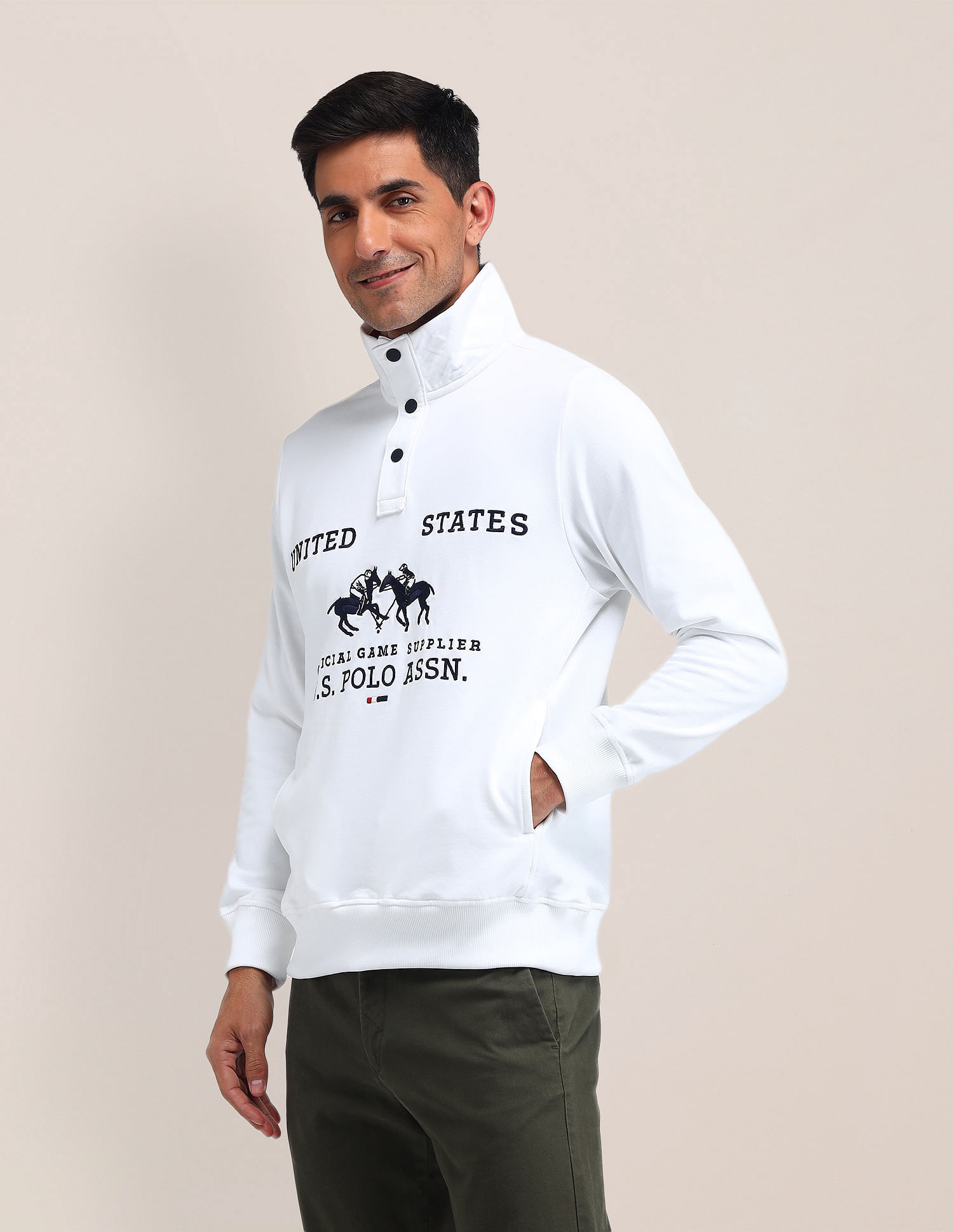 U.S. Polo Assn. Brand Printed Regular Fit Sweatshirt