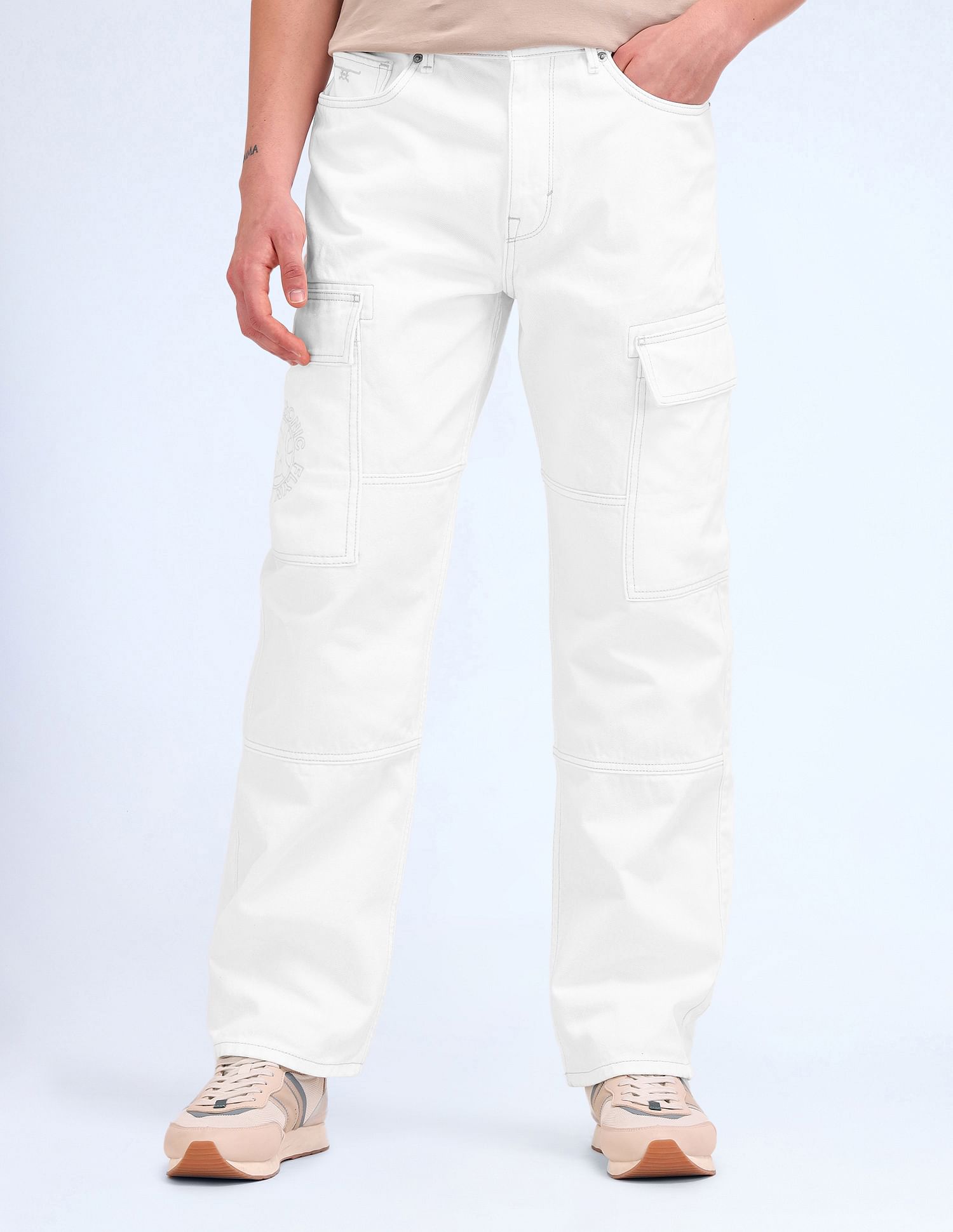 Flying Machine Cobain 90's Loose Fit Cargo Jeans