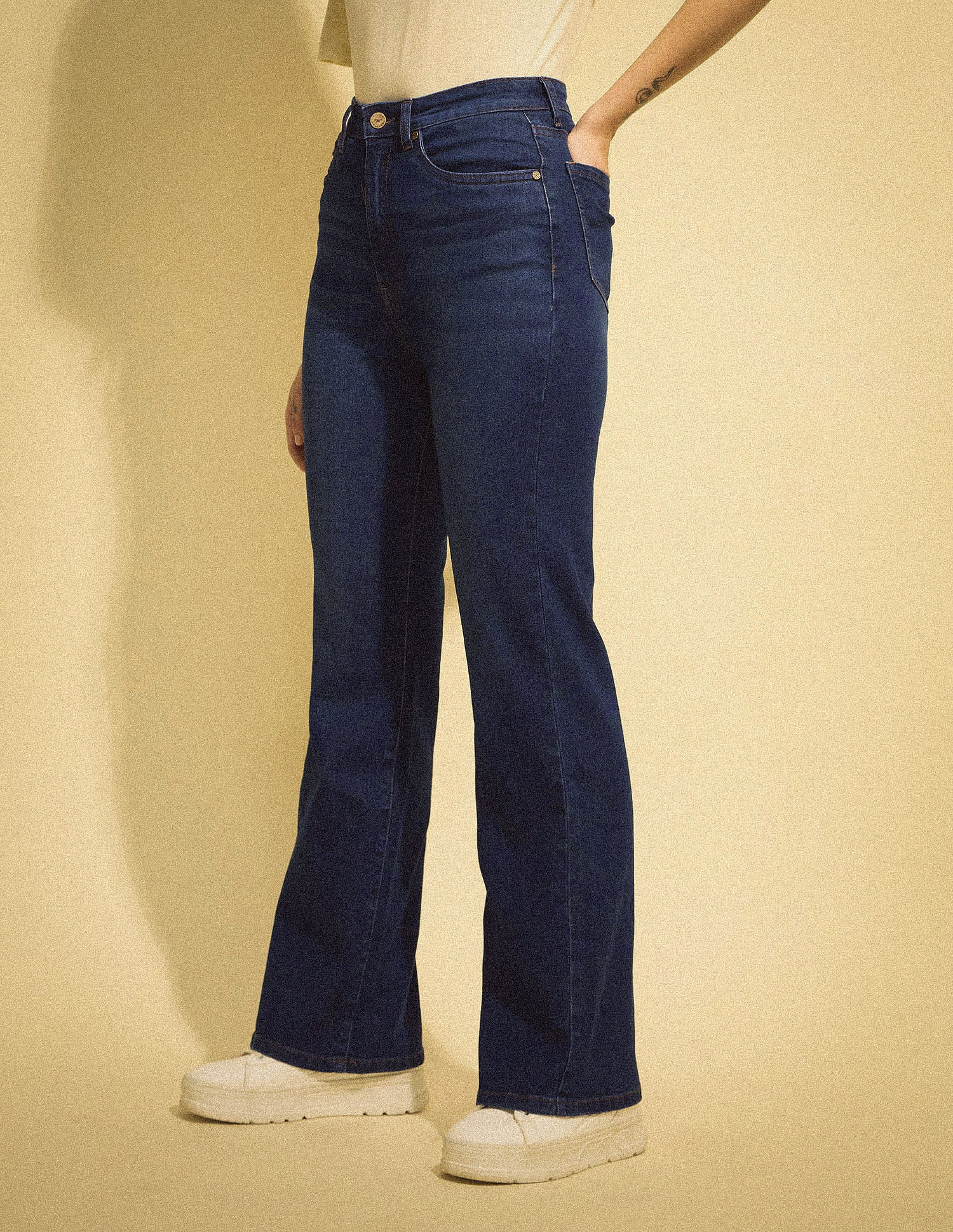 Flying Machine Women K-Street X Ultra Wideleg Fit Stretchable Jeans