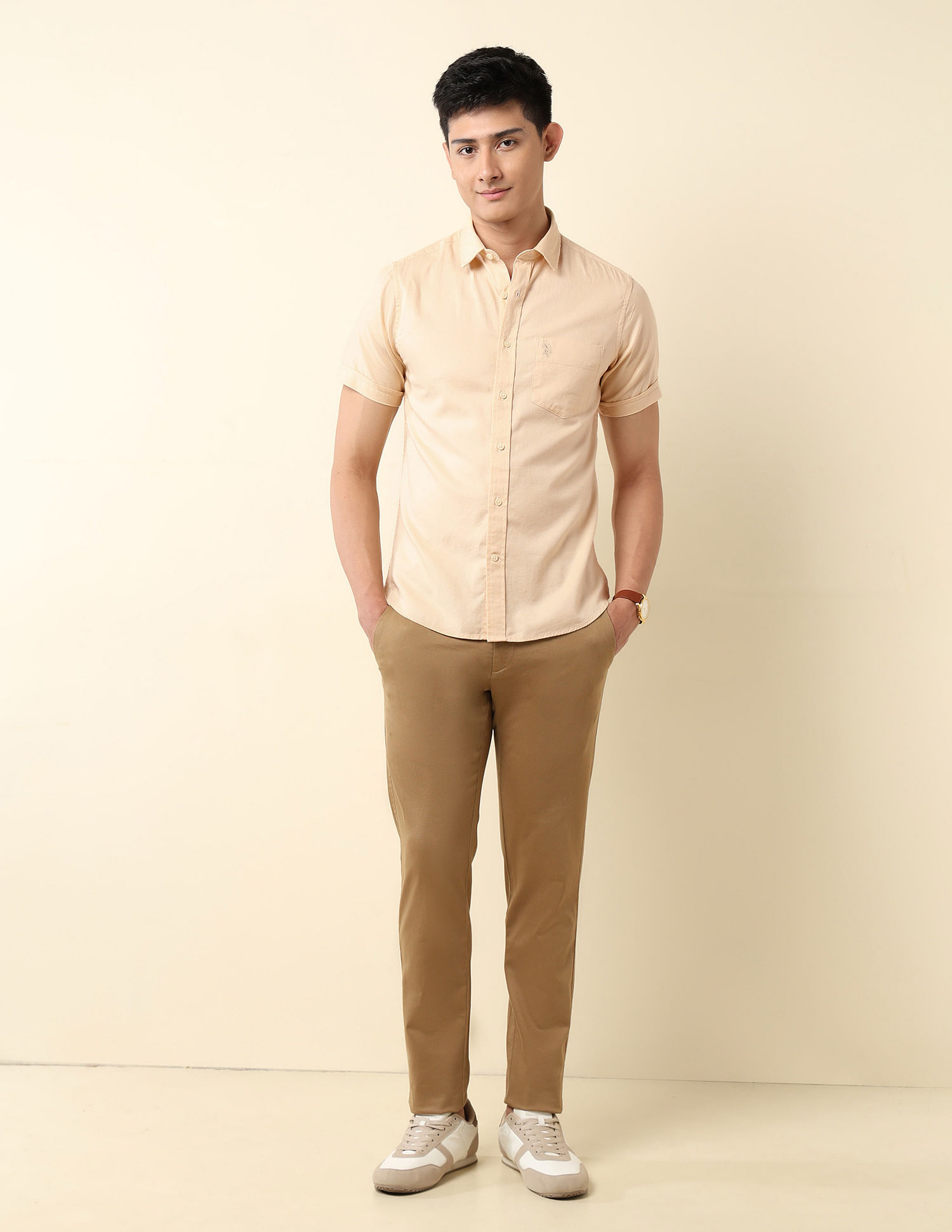 U.S. Polo Assn. Pure Cotton Tailored Fit Dobby Shirt