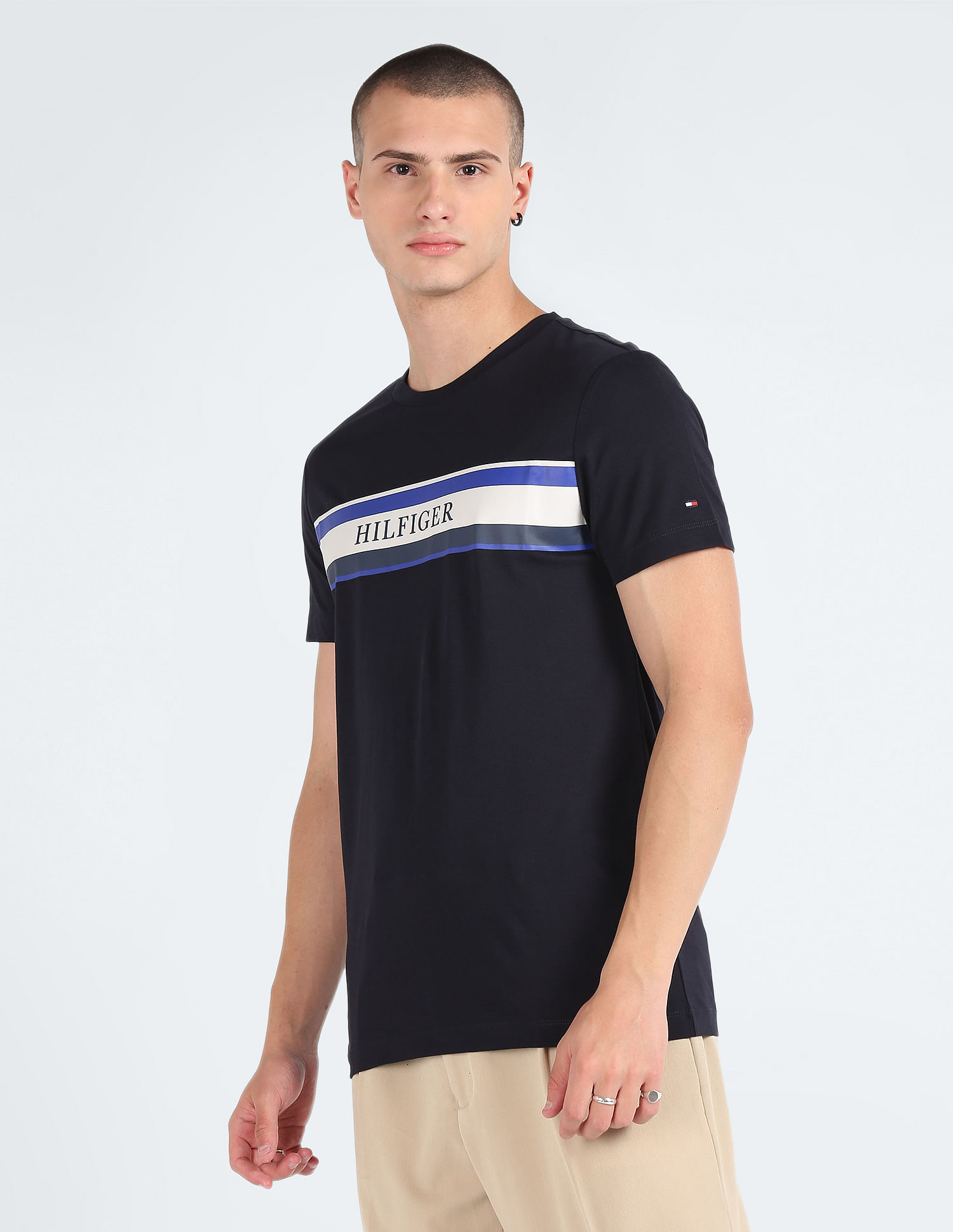 Tommy Hilfiger Organic Cotton Brand Print Slim Fit T-Shirt