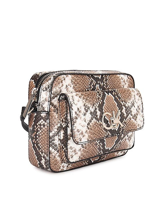 ✨New CALVIN KLEIN Sussex Nylon Leopard Print Crossbody Bag NWT $128